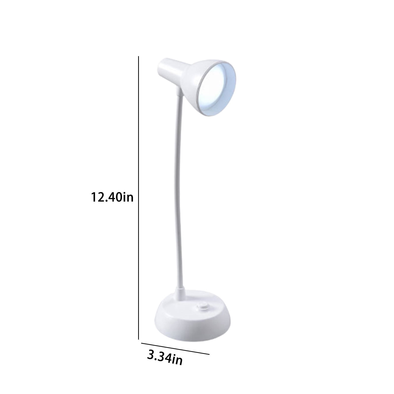 DXSSXC LED Eye Protection Table Lamp, Adjustable Gooseneck Reading Light for Study and Dorm (White, 12.4 in) 9op5c