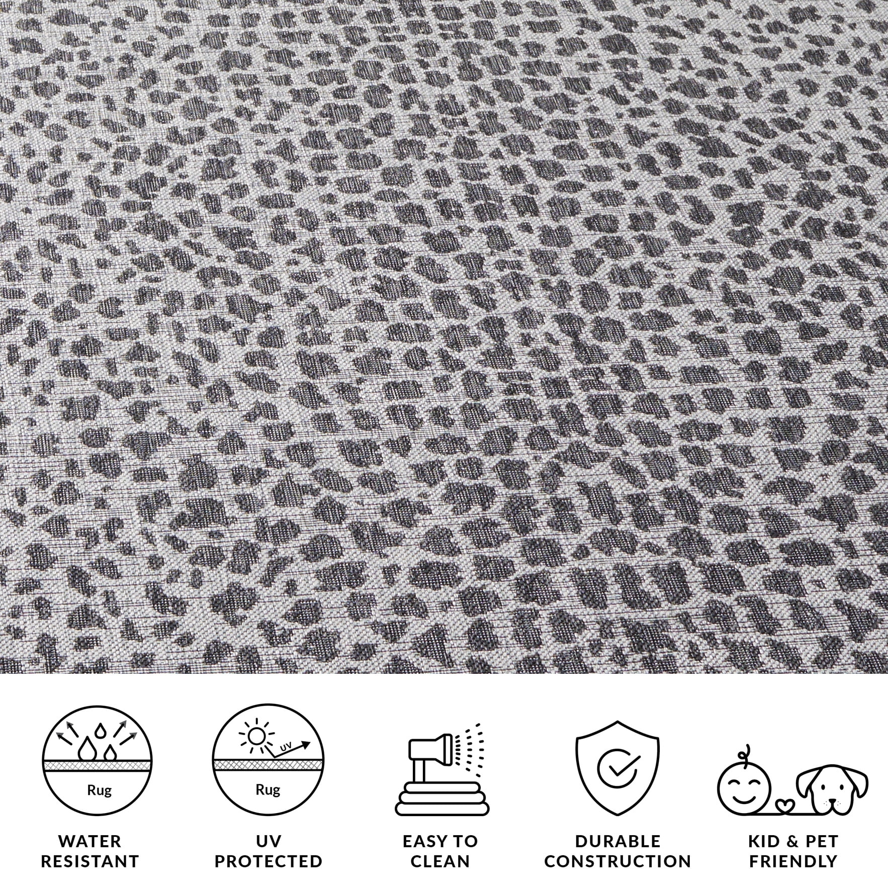 Safavieh Courtyard Karina Animal Indoor/Outdoor Area Rug (Gray/Black, 5 ft 5 in x 7 ft 7 in) xroi9