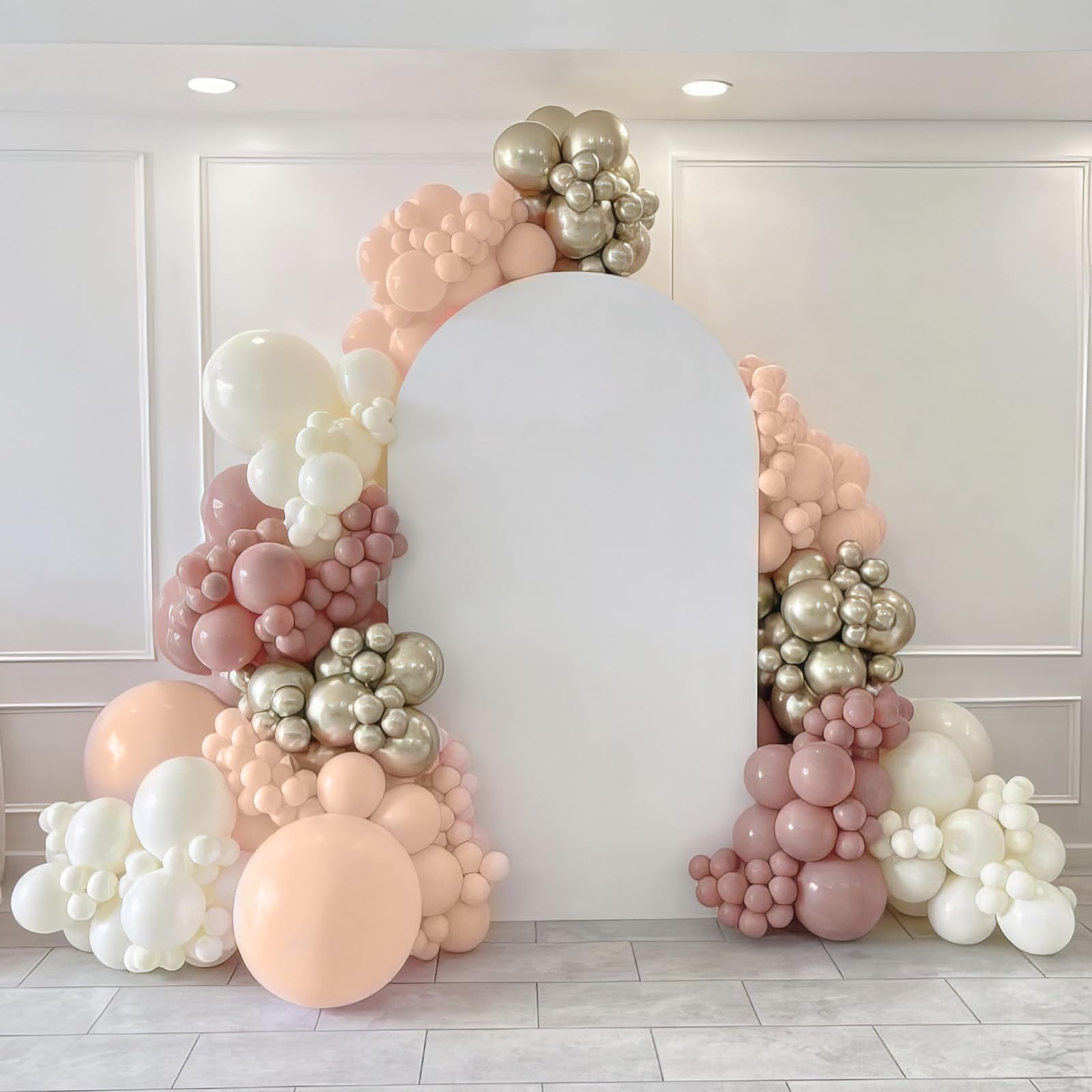 Qiameng Dusty Pink and Beige Balloon Arch Kit, Boho Party Decorations for Wedding and Birthday (Multicolor, 60 Pack, 12 in) odsht