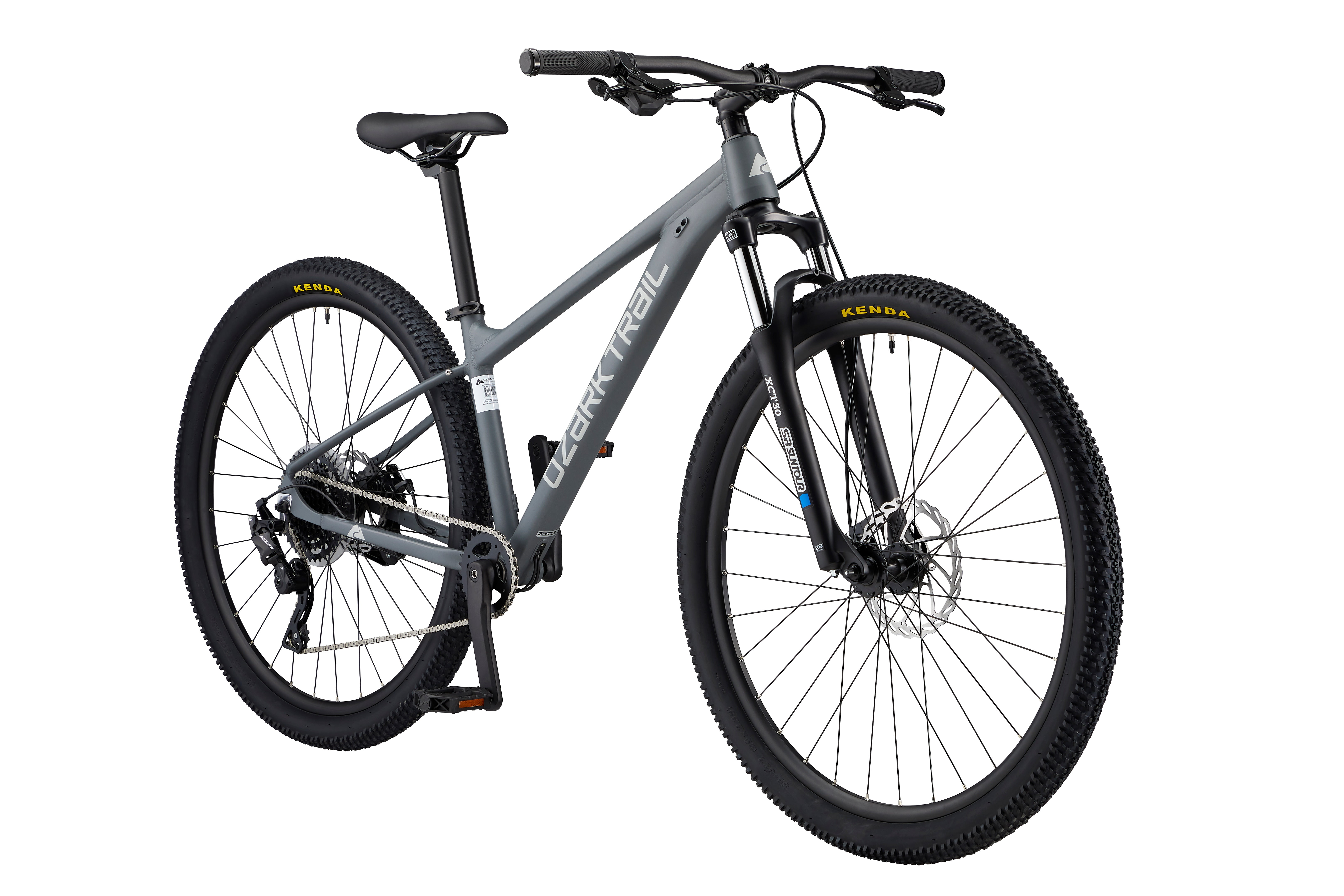 Ozark Trail 29 in M.2 Ridge Mountain Bike, Lightweight Aluminum Frame, Mechanical Disc Brakes (Gray, Small Frame) 1ivwt