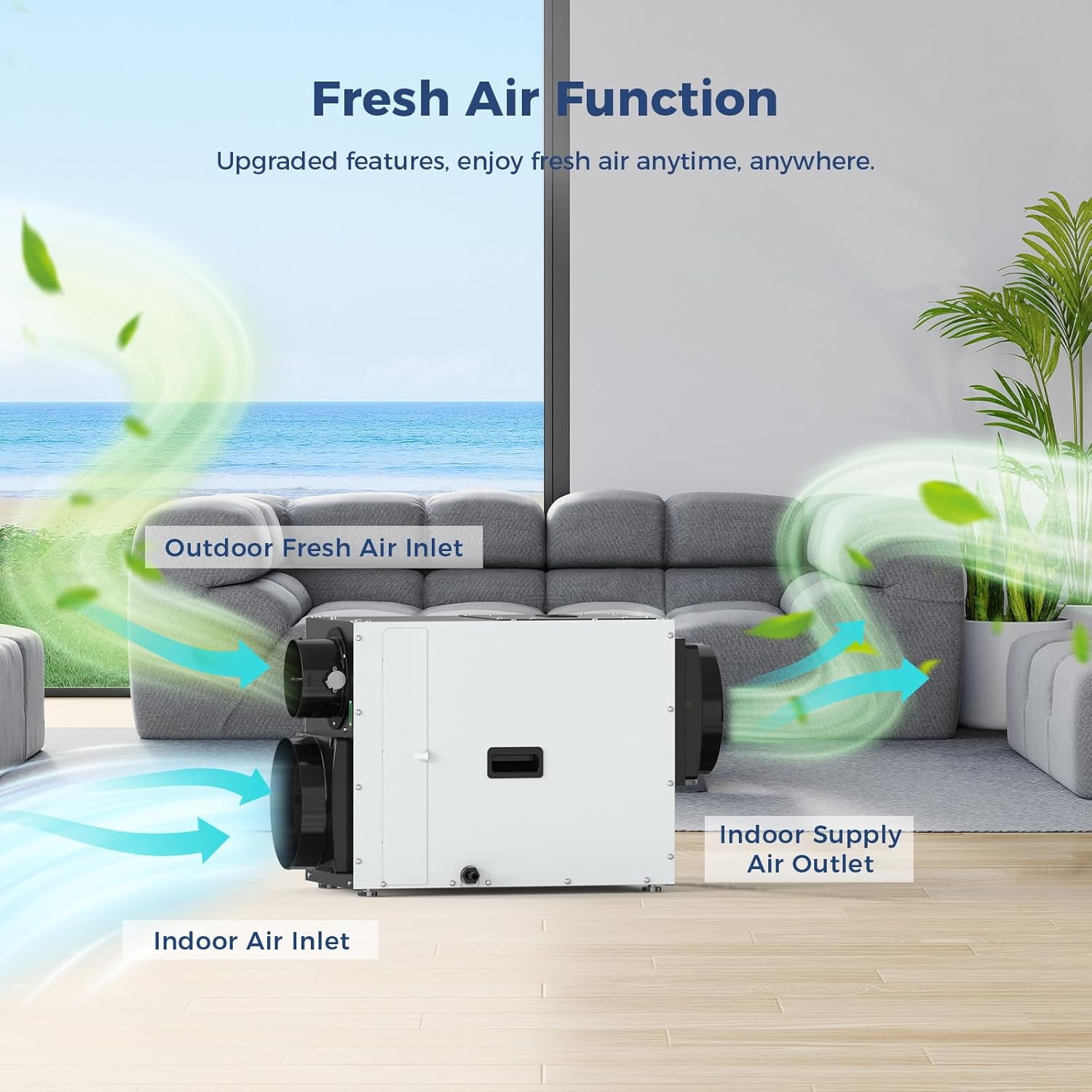 AlorAir 90 Pint Whole House Dehumidifier for Crawl Space and Basement (White, 2300 Sq. Ft.) s9imd