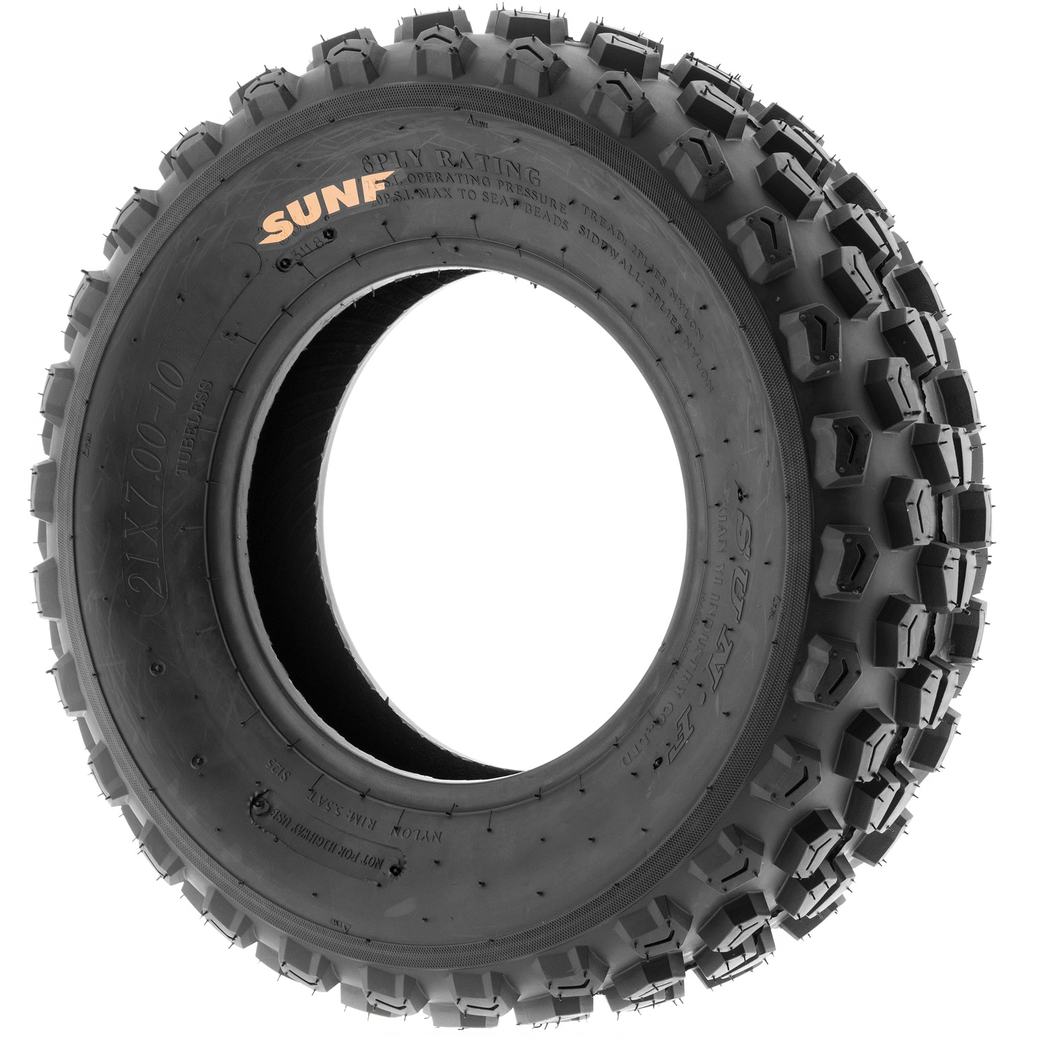 SUNF A017 All-Terrain ATV UTV Tire 6-Ply Rated Off-Road Quad Performance (22x7-10) hwaku