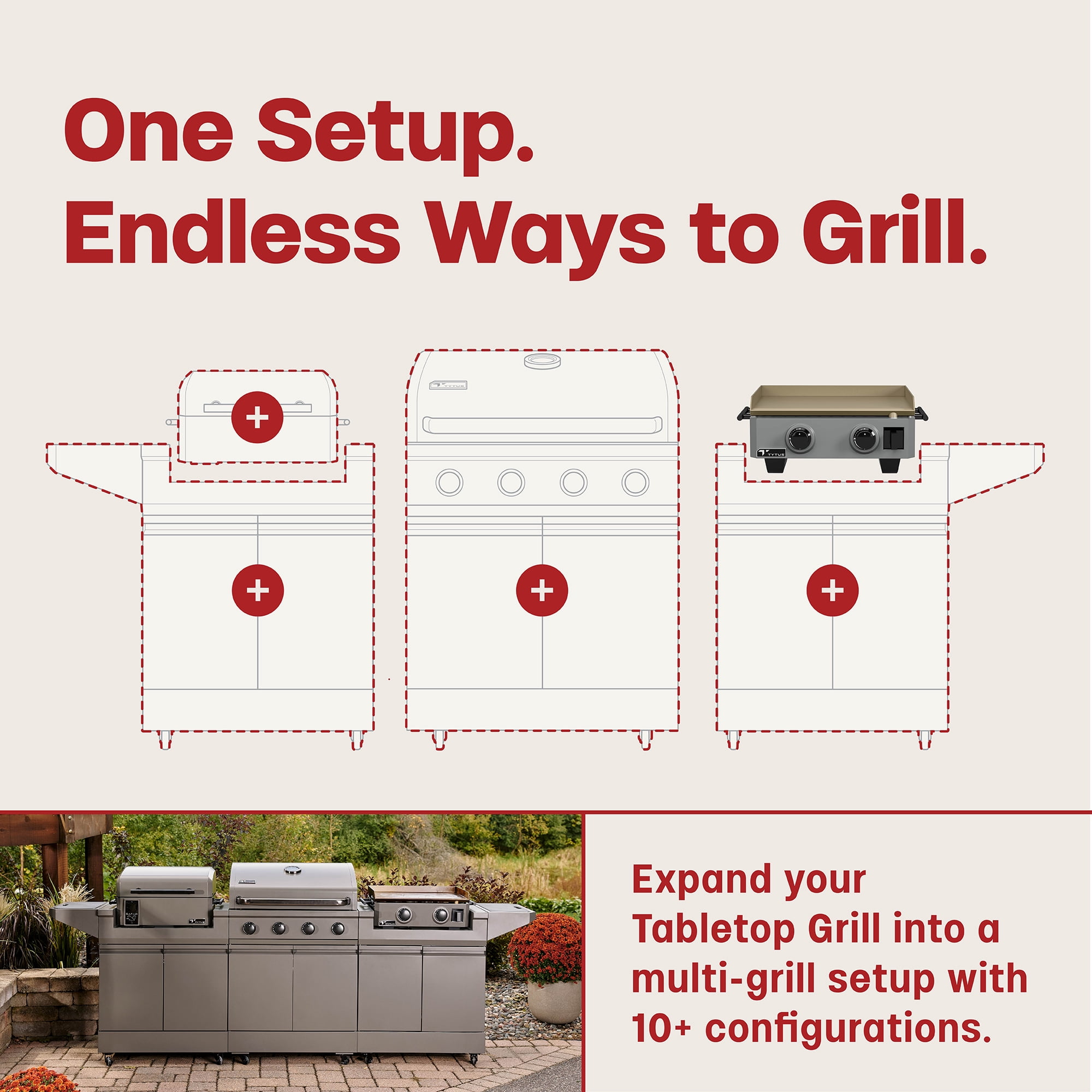TYTUS Emberwood 2-Burner Outdoor Griddle (Grey, 22 in) 1a005