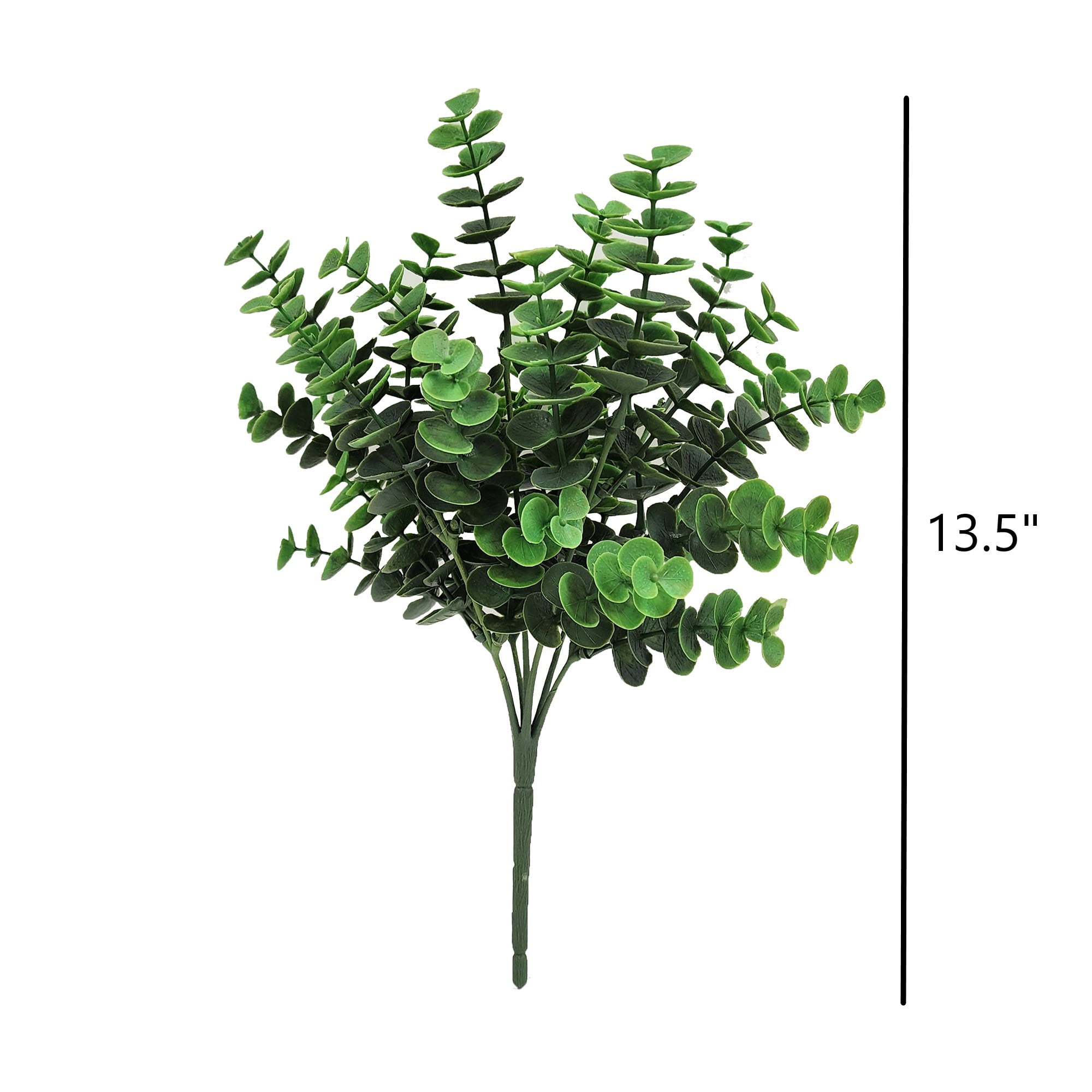 Mainstays Artificial Eucalyptus Flower Bush for Home Decor (Green, 13.5 in) re4y3