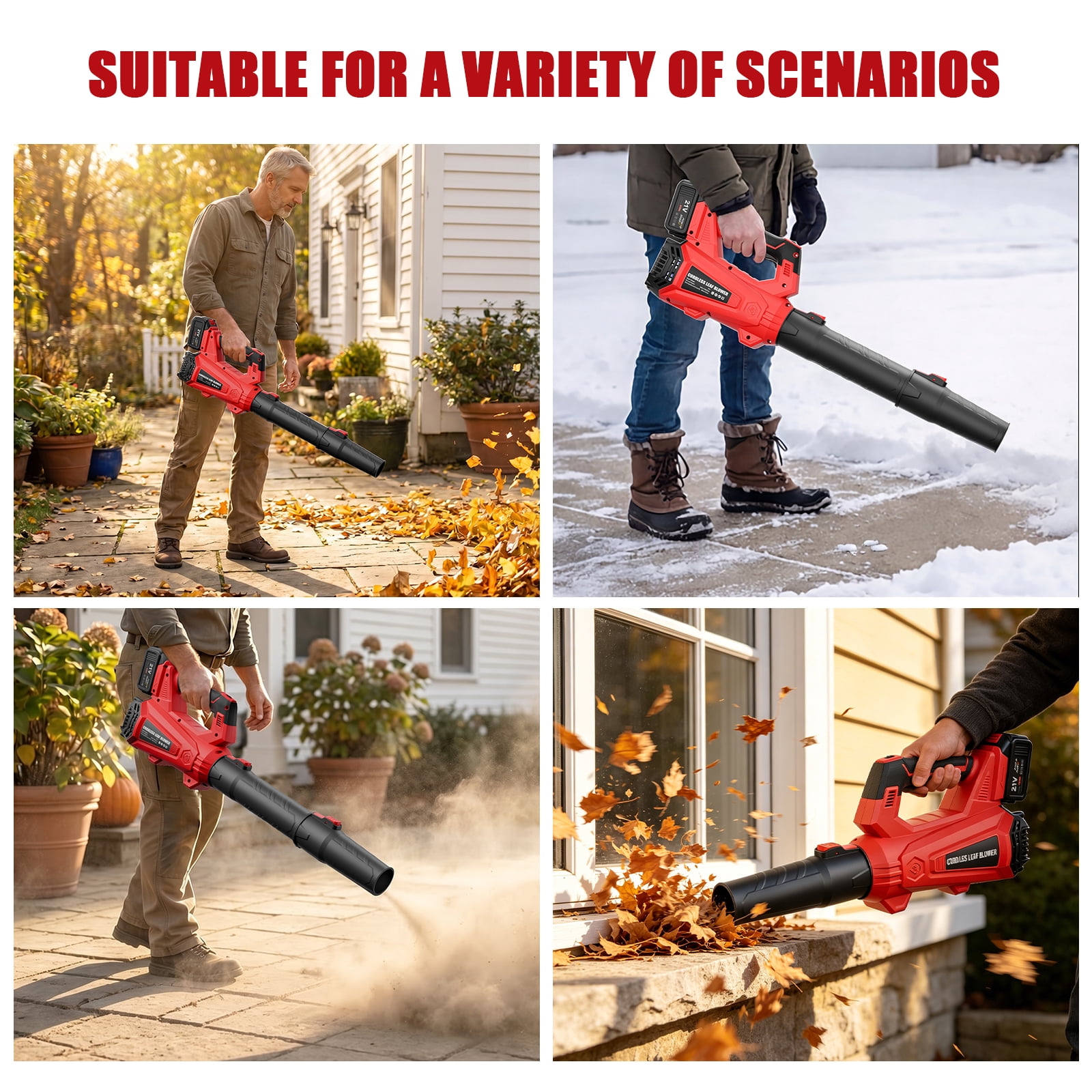 IAMSTECH Cordless Leaf Blower, 930 CFM Electric Power Sweeper with 6 Speed Settings (21V 4.5Ah, 7.5 lb) l22gk