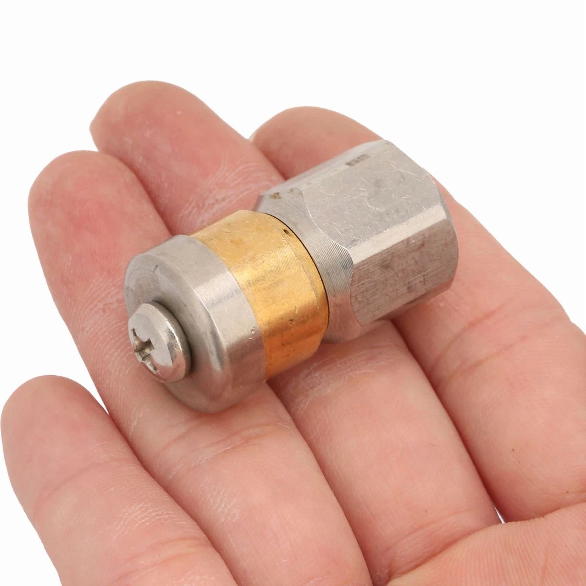 KLYNE Sewer Jetter Nozzle for Drain Cleaning Hose (Anti-Rust, Professional Grade, 1 Pack) ysp8w