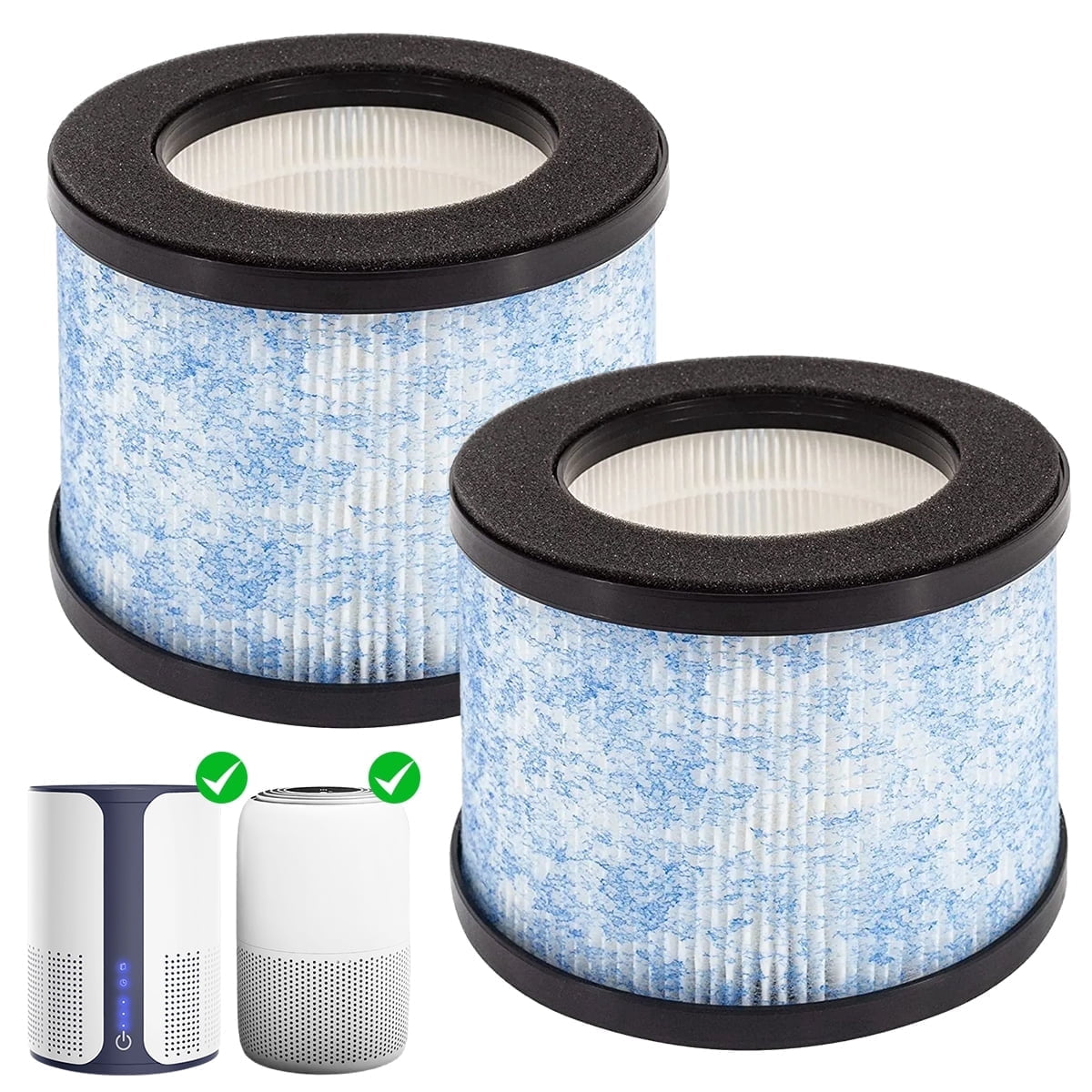 Home Times C102 Air Purifier Replacement Filter (H13 True HEPA, Compatible with Miko Ibuki and Ibuki+, 2 Pack, 6.9 in x 6.9 in x 5.2 in) 8xw8r