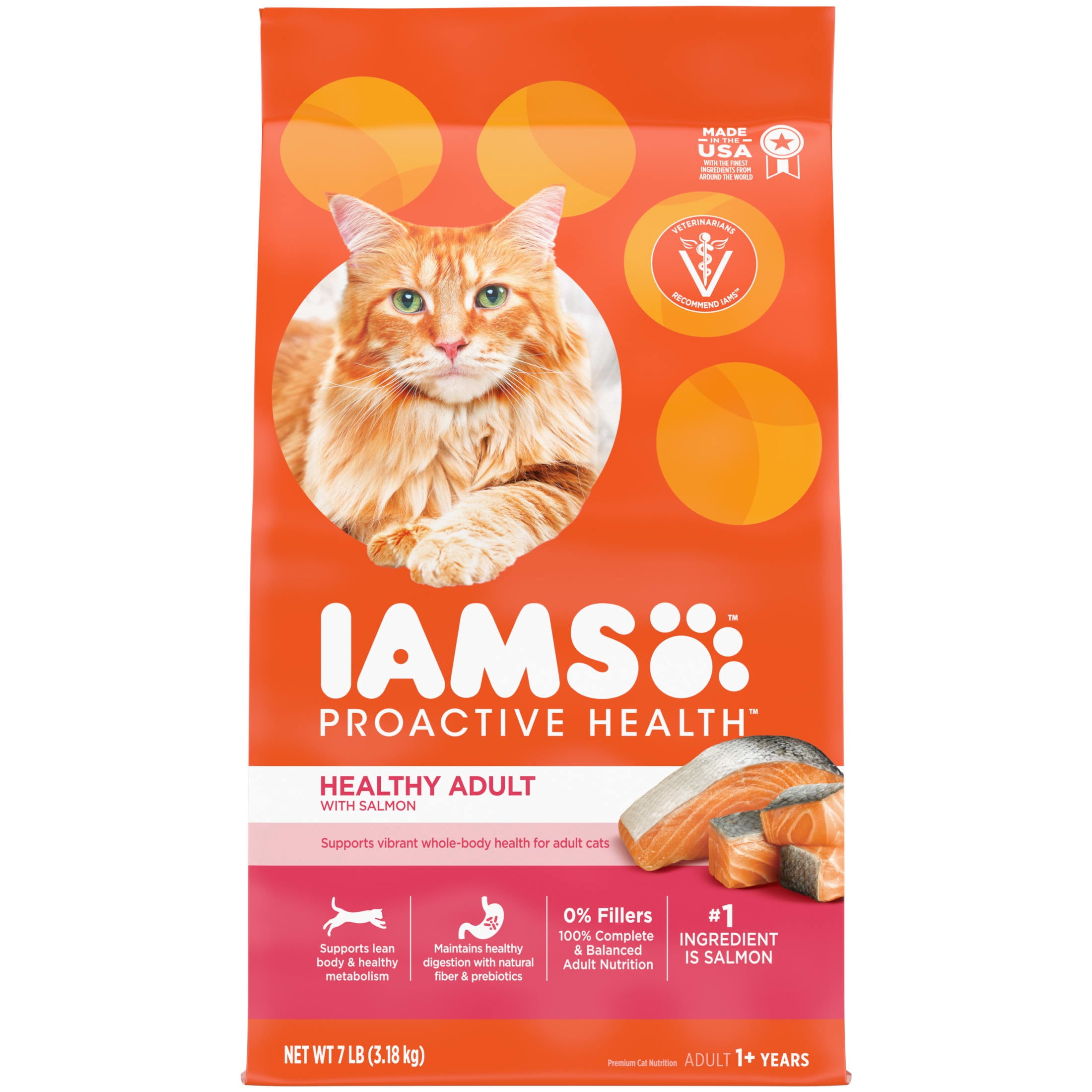 Iams Proactive Health Adult Dry Cat Food, Salmon Recipe (7 lb) xc9cr