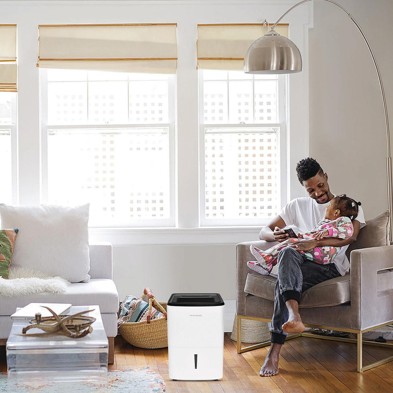 Frigidaire 50 Pint Dehumidifier for Basements and Large Rooms (White, 4500 sq ft) oi7bd