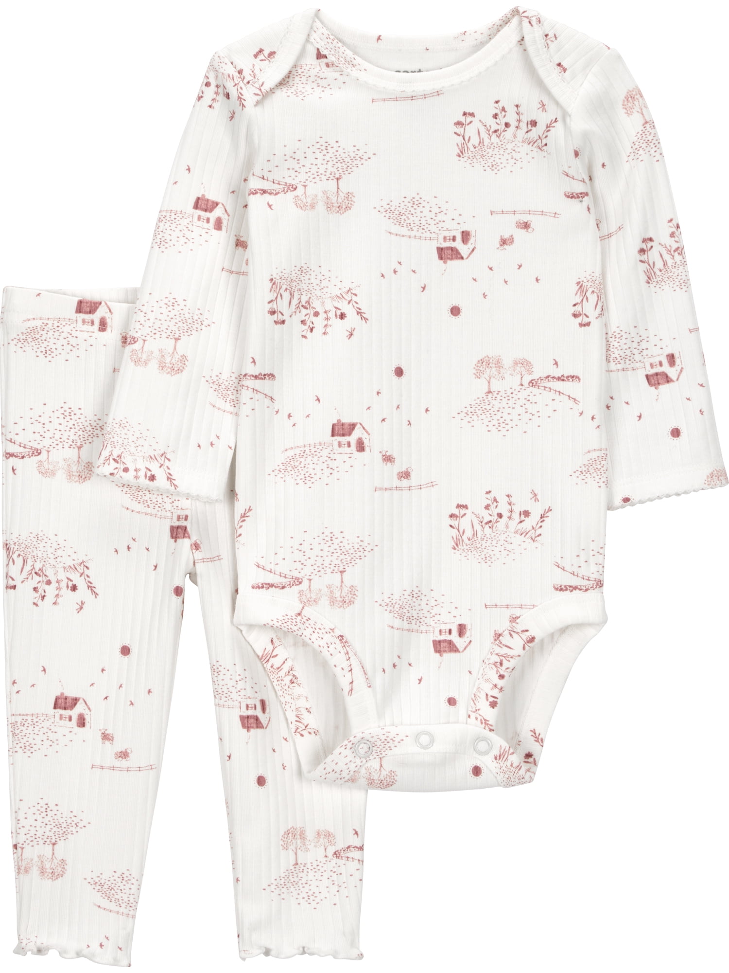 Carter's Child of Mine Baby Girl Outfit Set (Pink, 2-Pack) lhcne