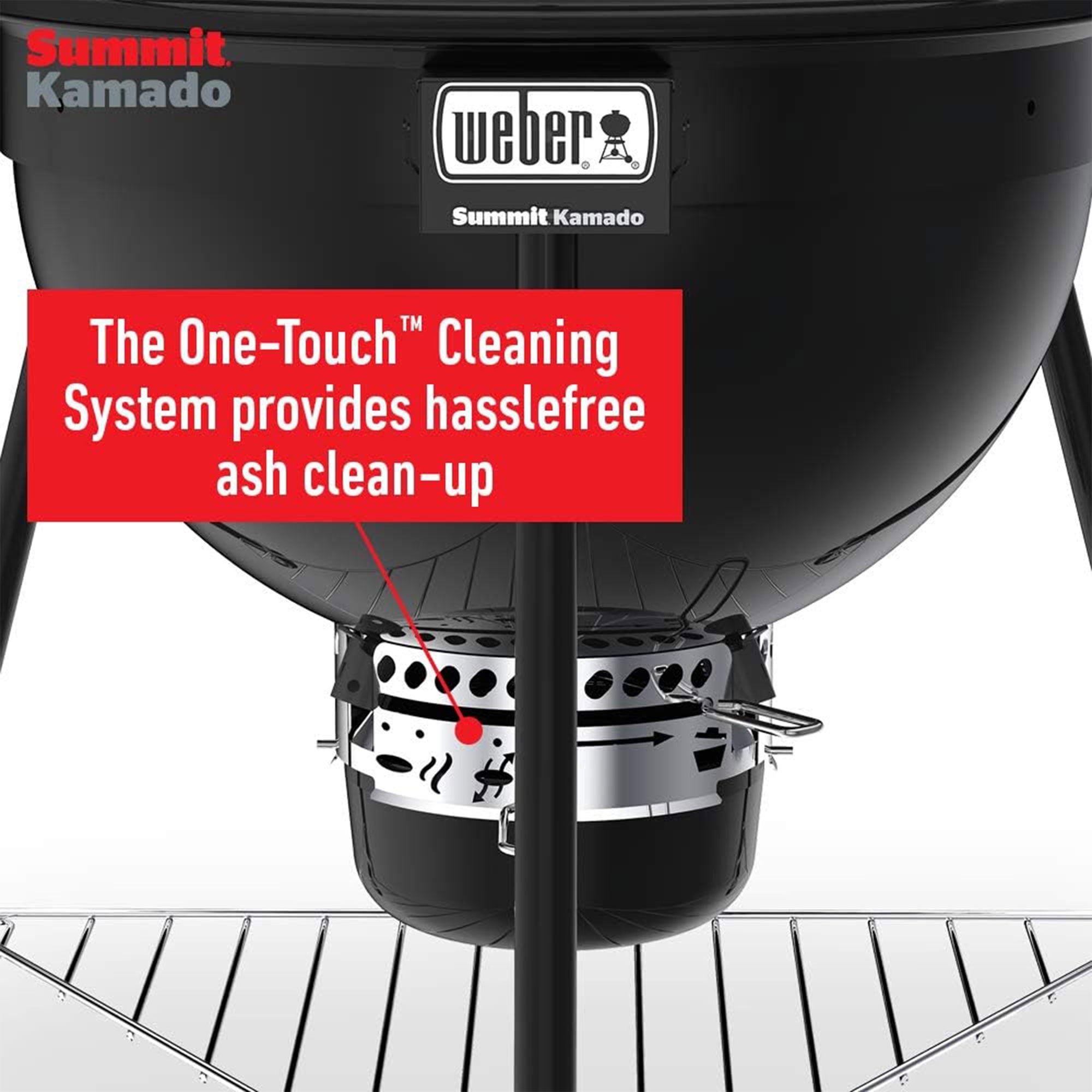 Weber Summit Kamado E6 Charcoal Grill with Stainless Steel Lid (Black, 34.8 in x 35.8 in x 44.9 in) 1lwxk