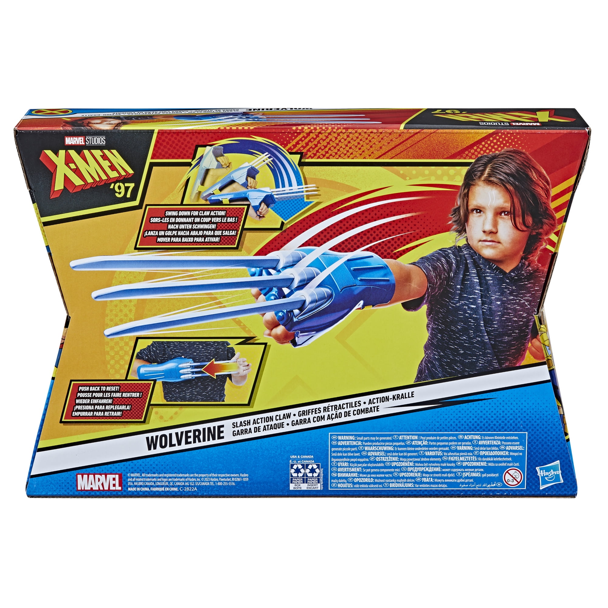 Marvel X-Men '97 Wolverine Slash Action Claw Role Play Toy (Yellow, 7 in) gvos9