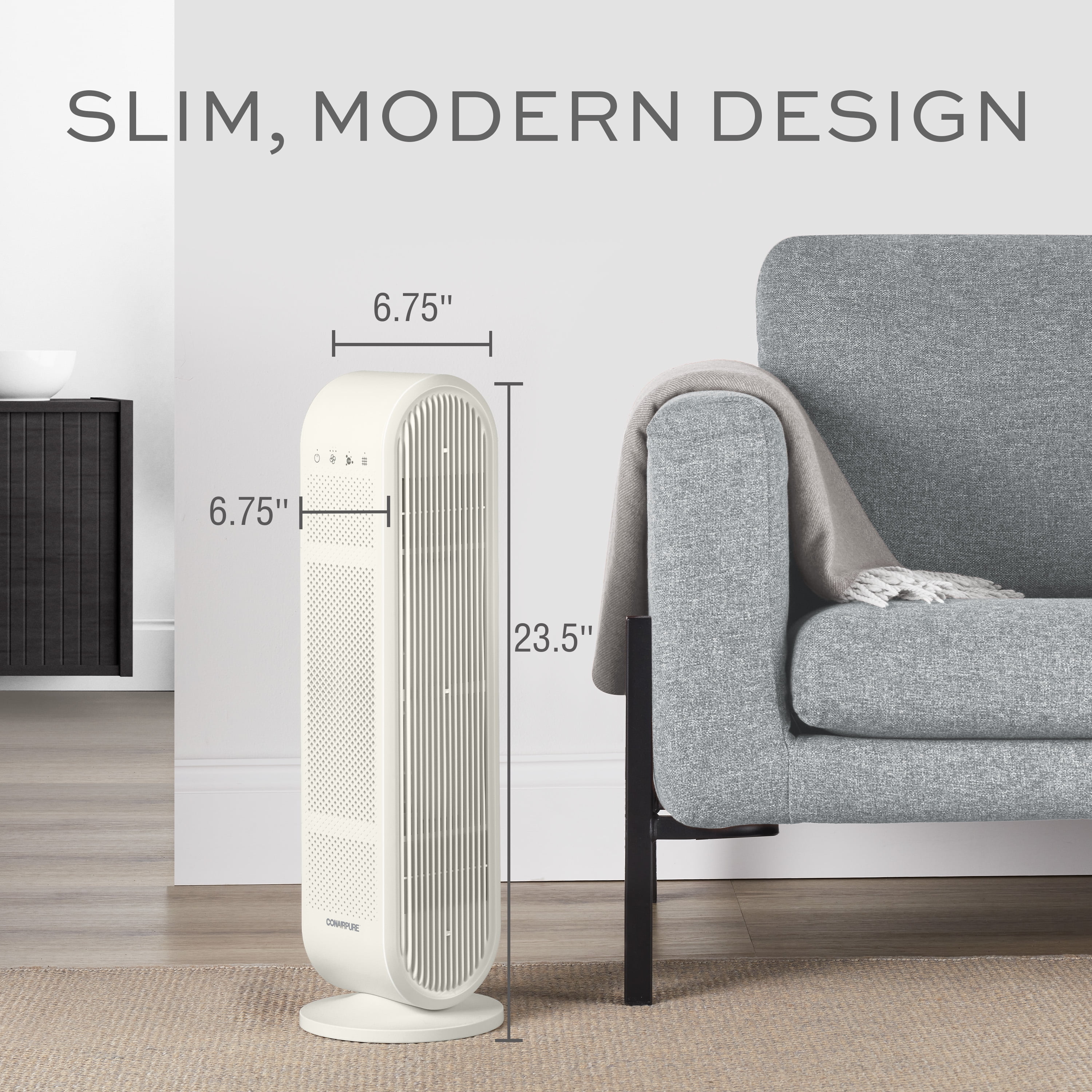 Conair ConairPure Medium Room Air Purifier with True HEPA Filtration (200 sq. ft.) g6ri7