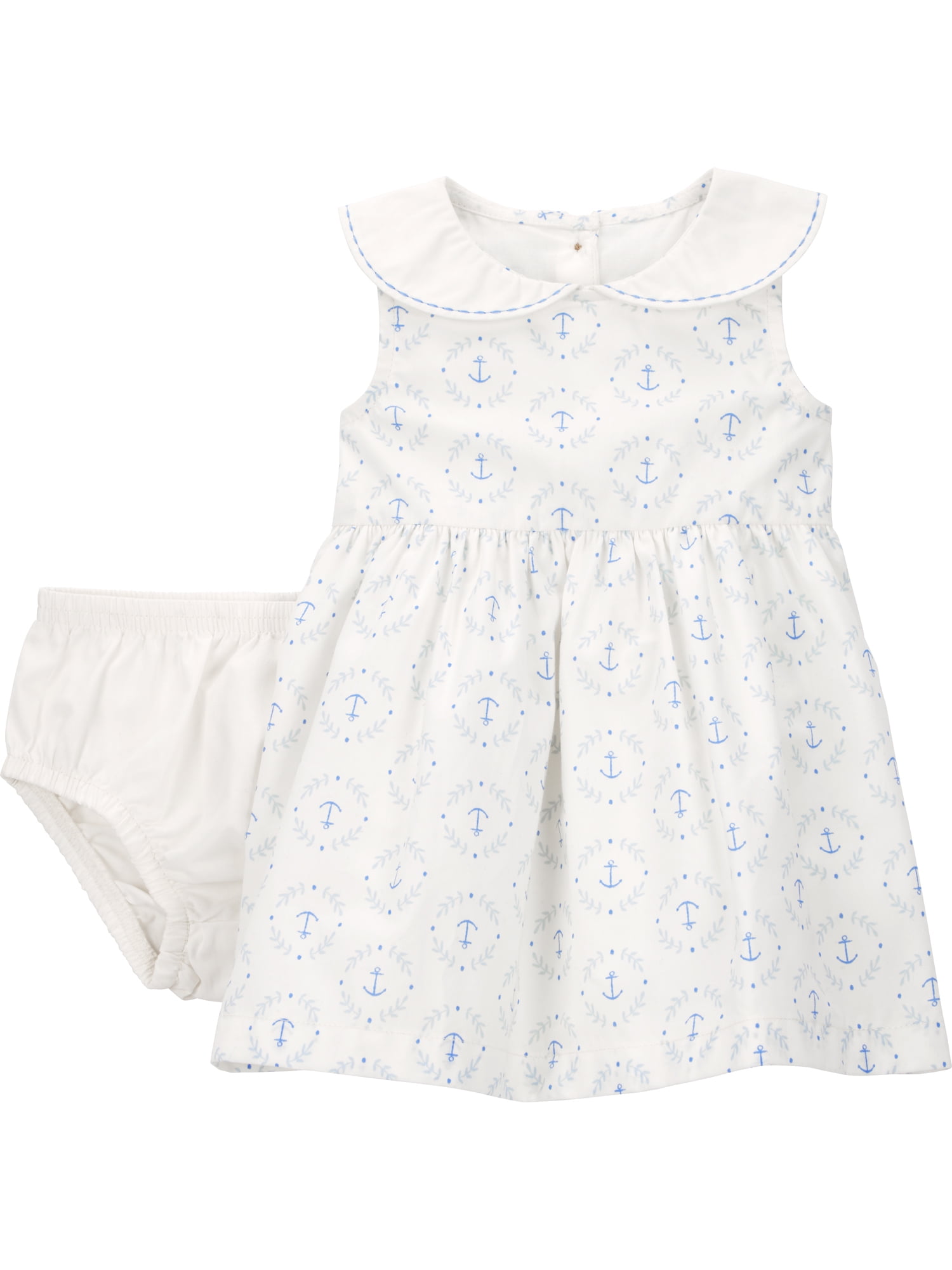 Carter's Child of Mine Baby Girl Dress Set (White, 2-Piece) zik59