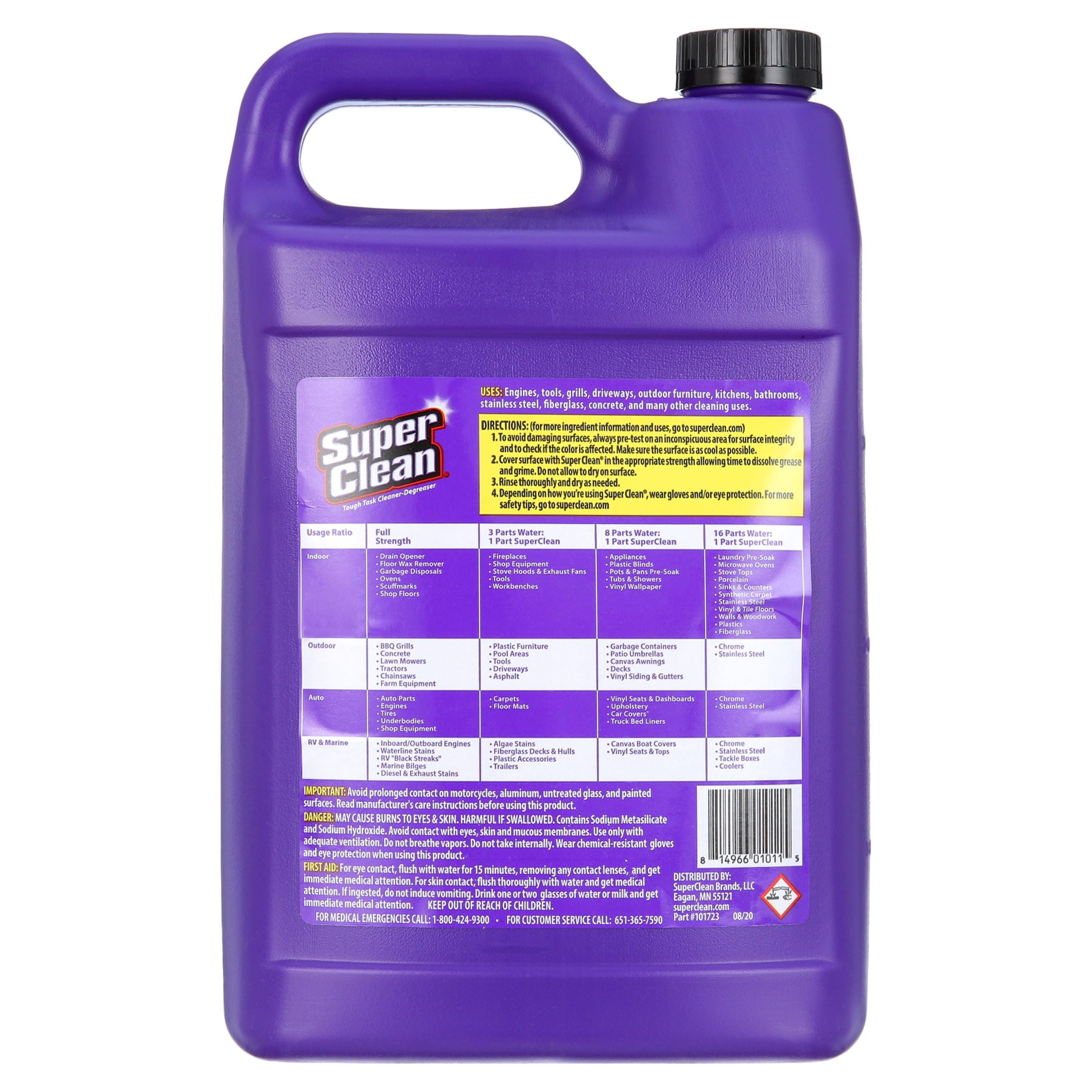 Super Clean Tough Task Cleaner-Degreaser (Concentrated Formula, 128 fl oz) vclwb