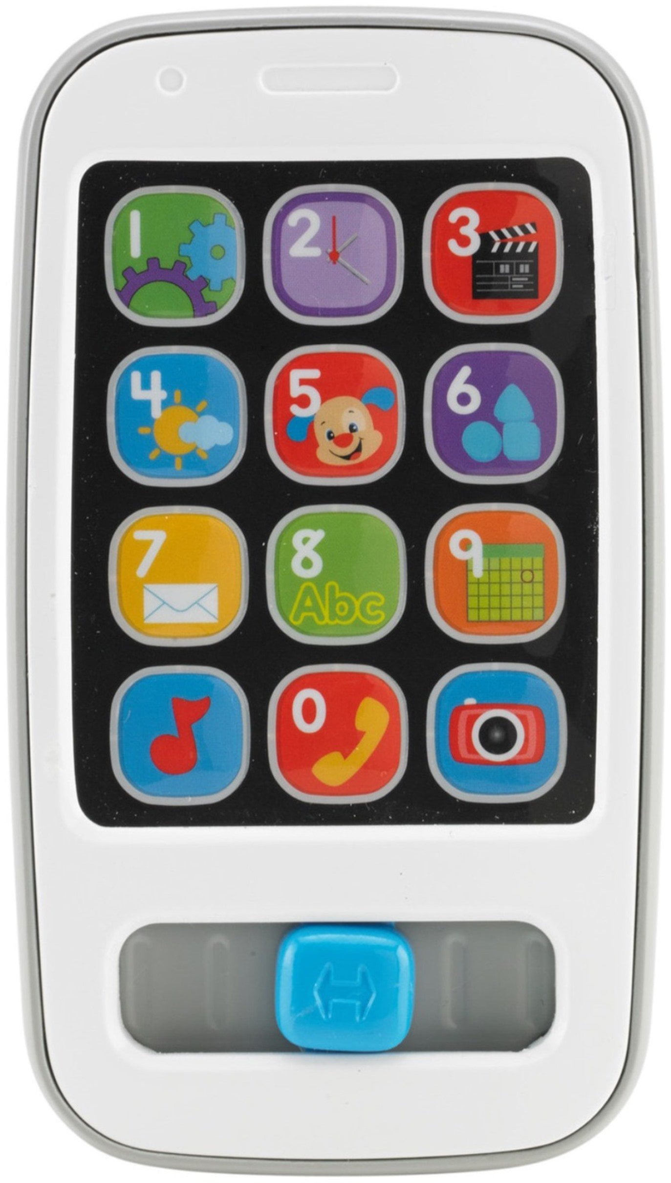 Fisher-Price Laugh & Learn Smart Phone, Interactive Educational Toy for Toddlers (White, 1.6 in x 8.2 in x 4.4 in) mau1u