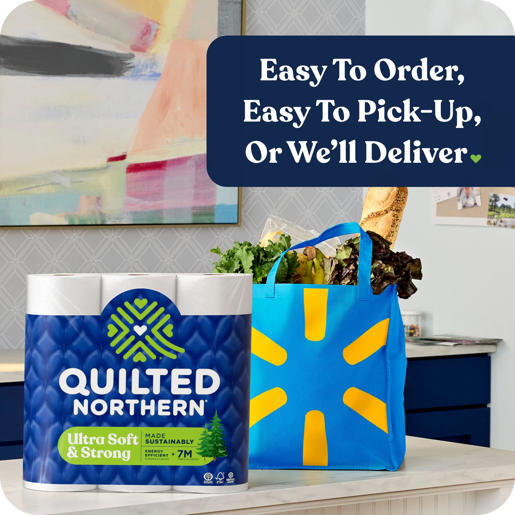 Quilted Northern Ultra Soft & Strong 2-Ply Toilet Paper (White, 12 Mega Rolls) 0wvwu