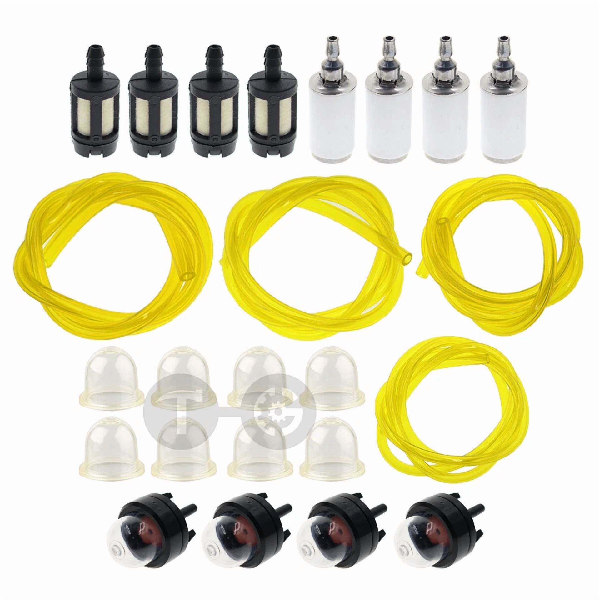 KLYNE Fuel Filter Line Hose Primer Bulb Kit for Poulan Gas Trimmer (4 Sizes) mihid