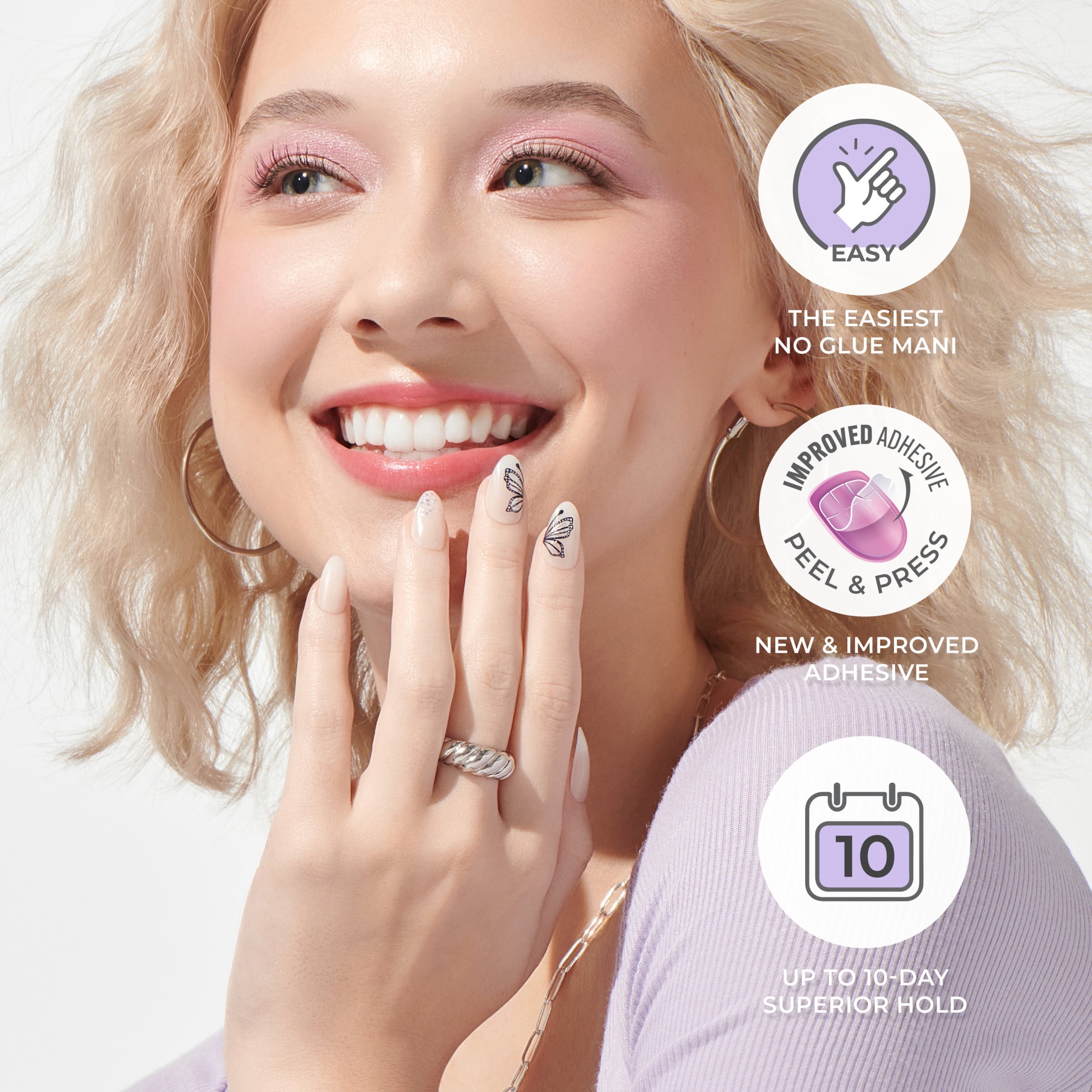 KISS imPRESS Press-On Manicure Nails (Pandora, Short Squoval, 30 Count) 3il4j