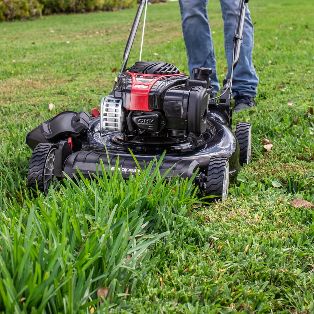 Black Max 21-inch Walk-Behind Push Mower with 140cc Briggs & Stratton Engine (Black, 21 in) uhsu0