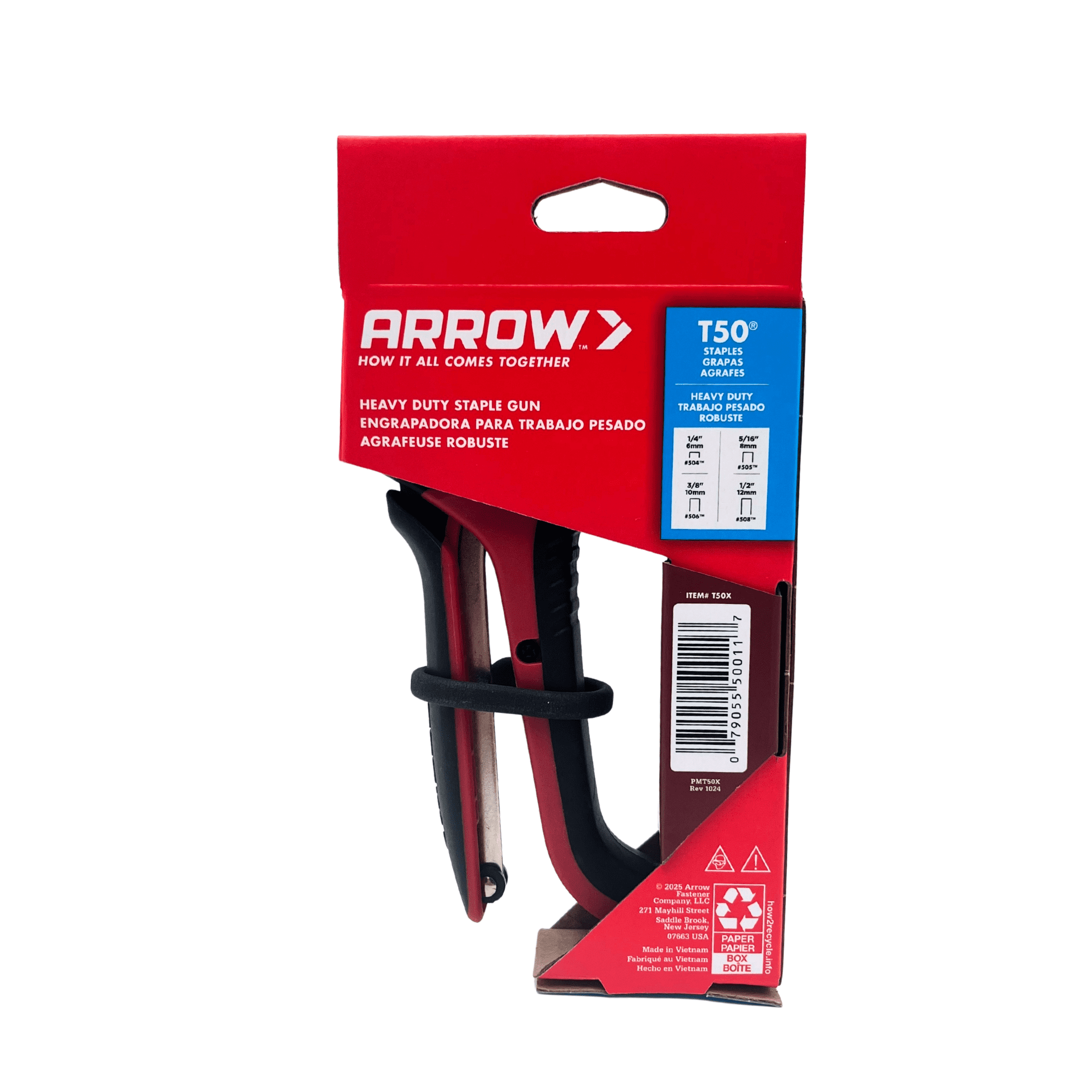 Arrow T50X TacMate Heavy Duty Staple Gun (Manual, 0.5 in) qo38i