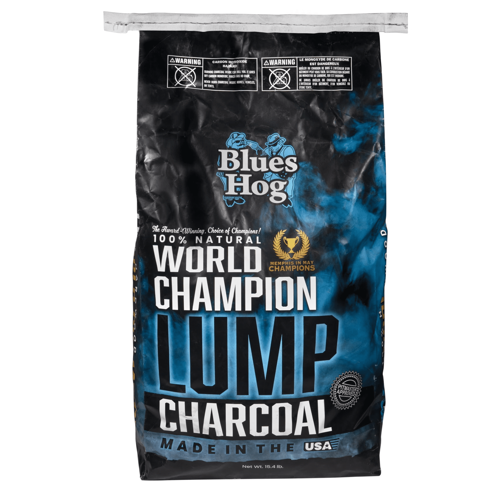 Blues Hog Lump Charcoal, Premium Hardwood BBQ Fuel for Consistent Heat and Smoke (15.4 lb) gca99