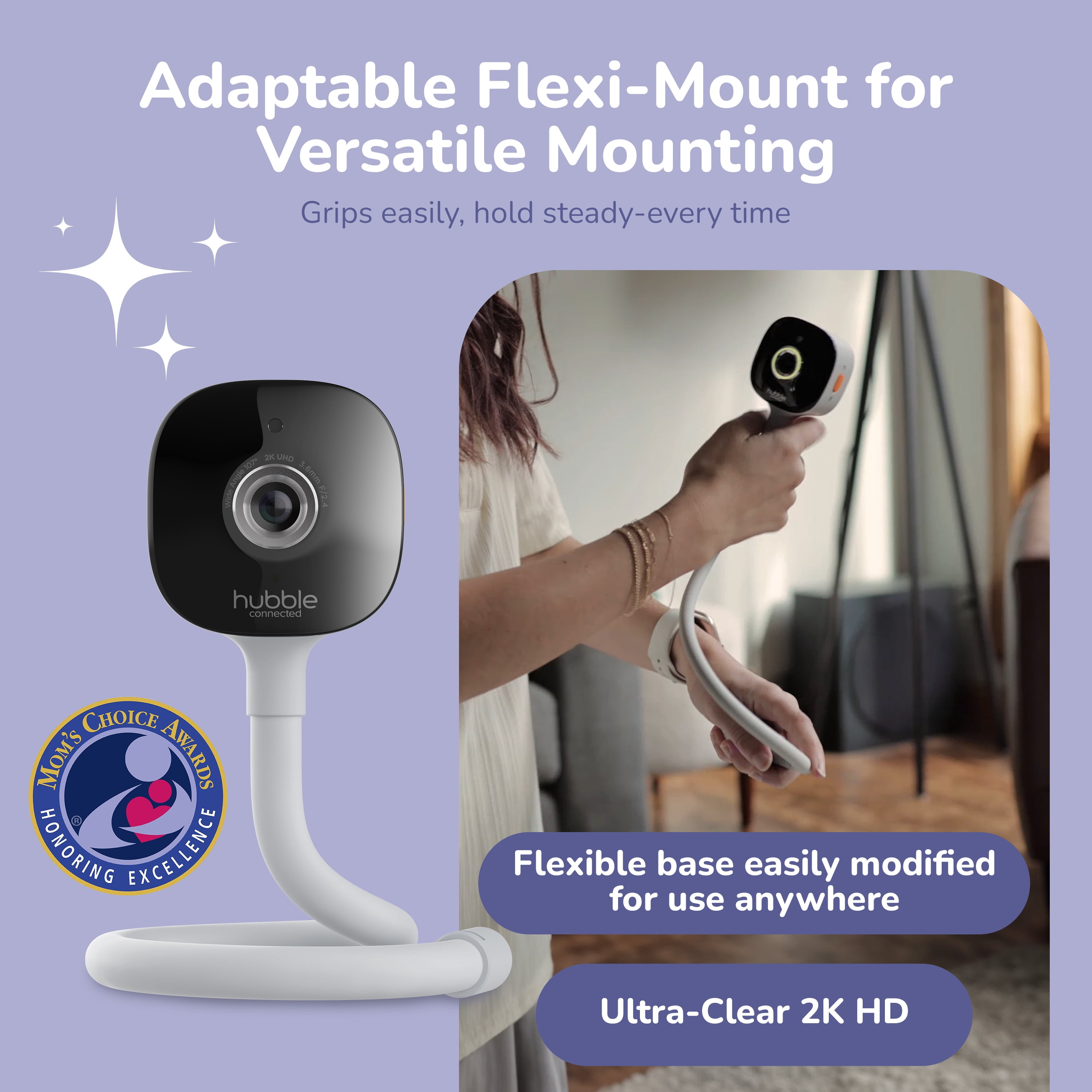 Hubble GoBaby AI Pro Twin Baby Monitor System with Dual 2K UHD Cameras and 5 in HD Parent Unit 0dqsa
