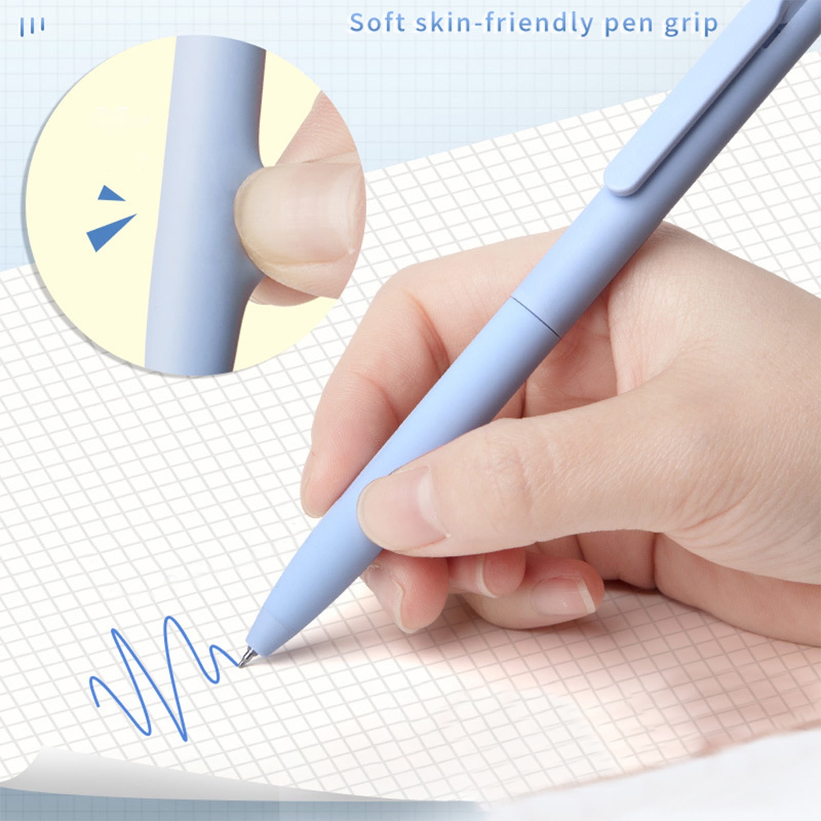 Elainilye Retractable Gel Pens Set, Fine Tip Quick-Dry Ink for Journaling and Note Taking (Assorted Colors, 6 Pack) 8aabe