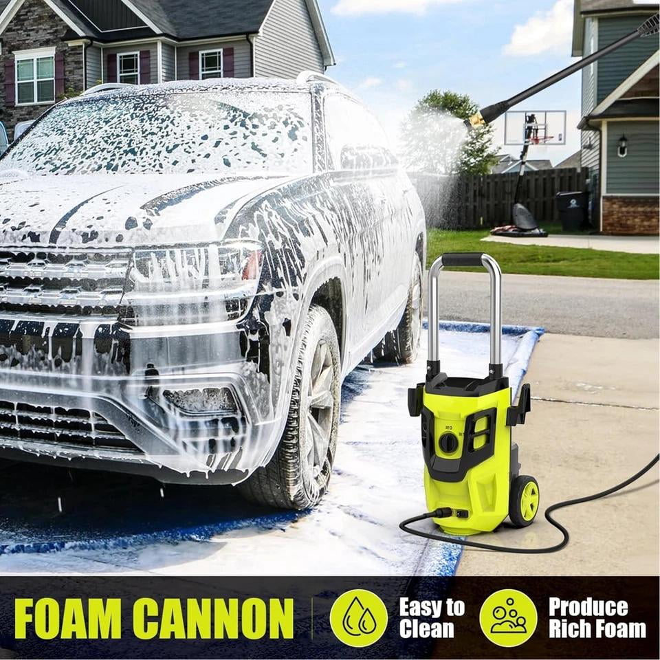 AZZUNOX Electric Pressure Washer, 3500 PSI High-Pressure Power Cleaner with Foam Cannon, 4 Nozzles, 35 ft Cord, 20 ft Hose wtleg