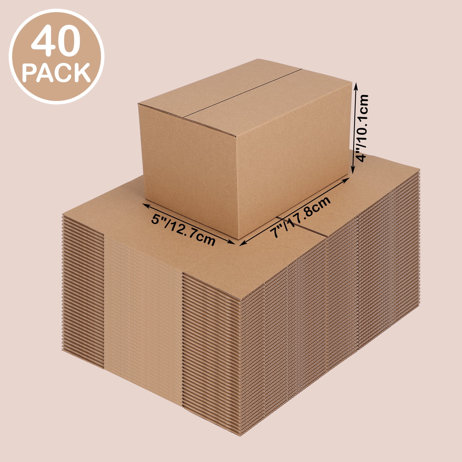 CRUGLA Corrugated Shipping Mailer Boxes for Small Business Packaging (Brown, 7x5x4 in, 40 Pack) fyxwk