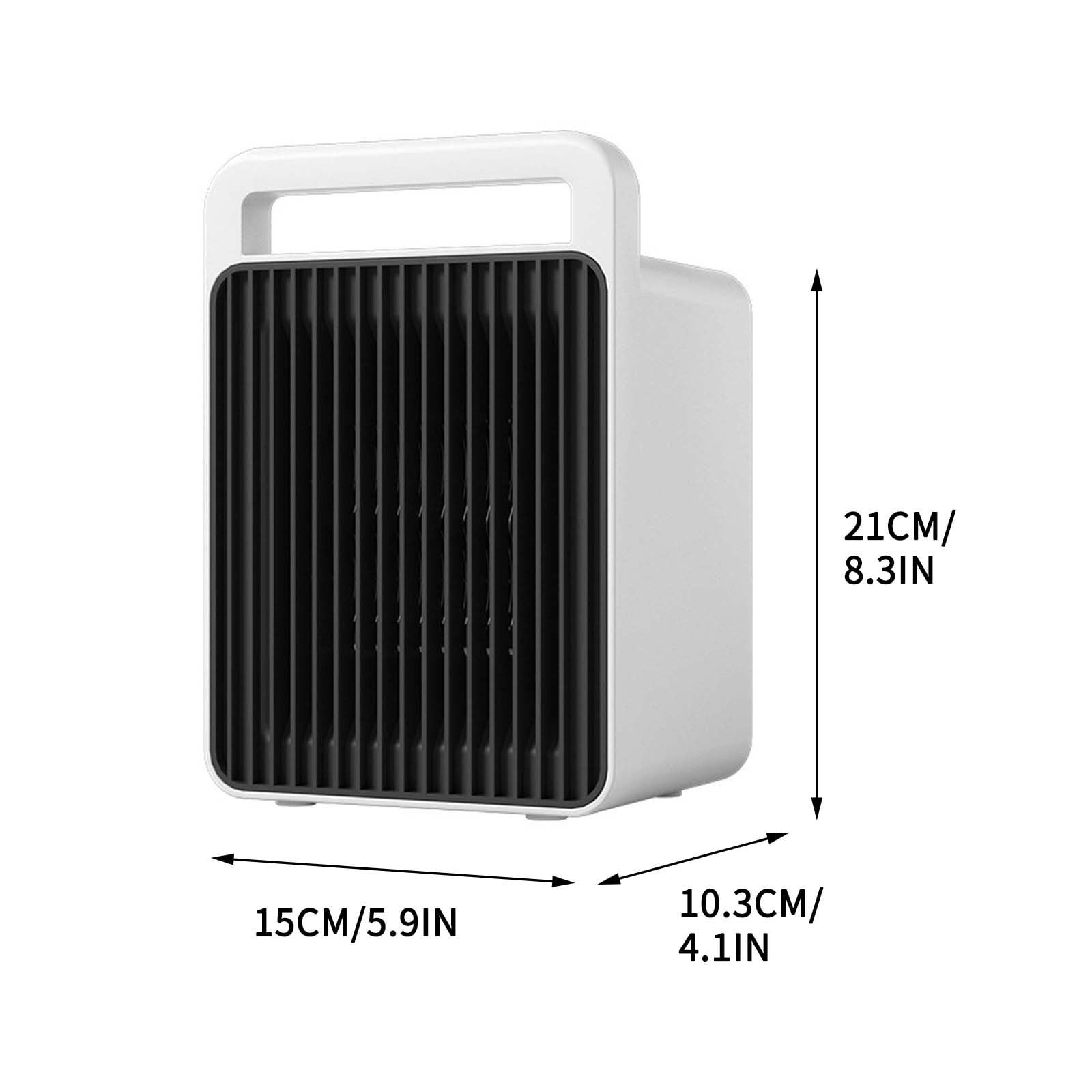 CVLNCYCLING Portable Electric Space Heater with Adjustable Thermostat and Fan Mode (White, 6 in) nuqon