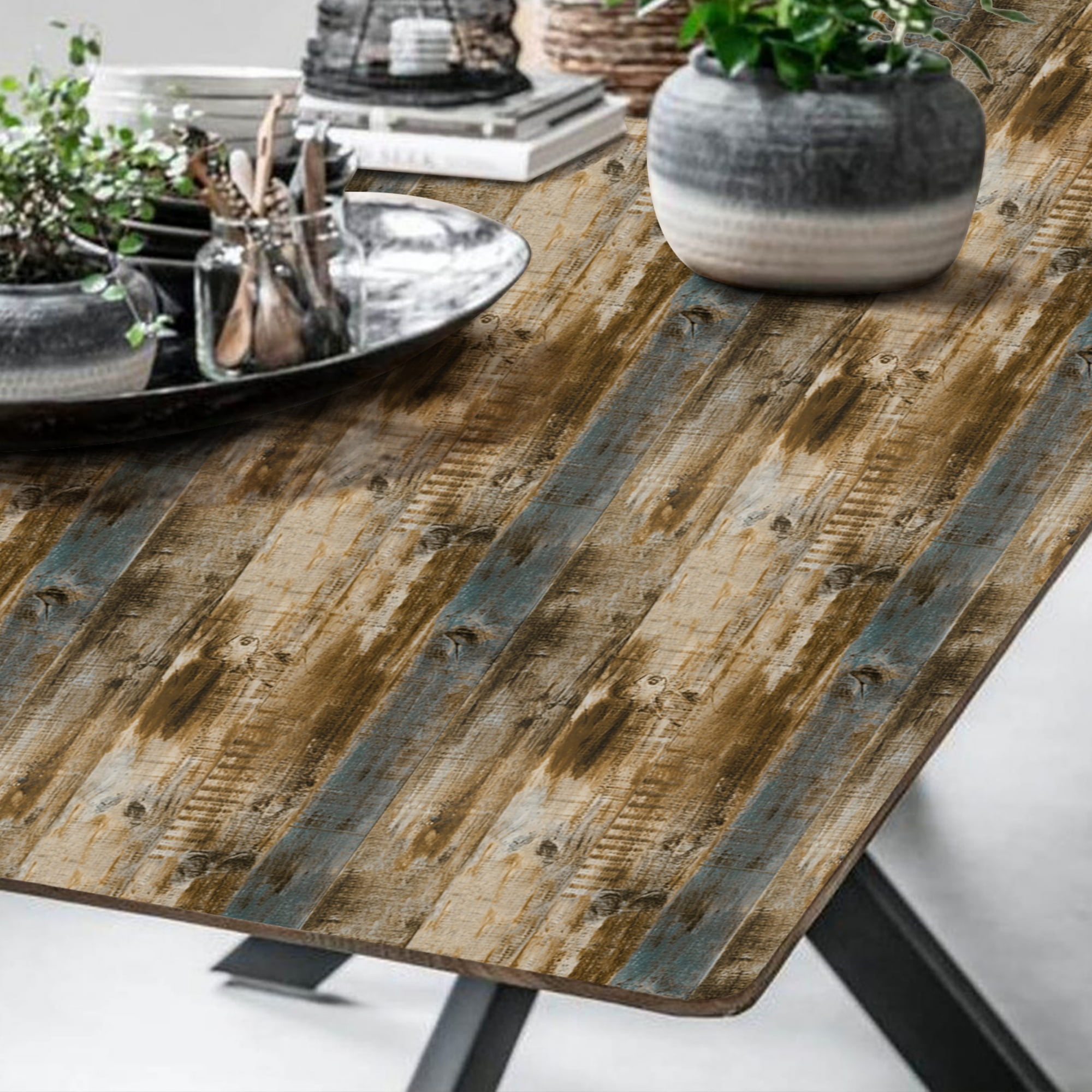 Abyssaly Wood Grain Peel and Stick Wallpaper, Waterproof Self-Adhesive Decorative Contact Paper for Home Decor (Brown, 17.7 in x 118 in) wmhb9