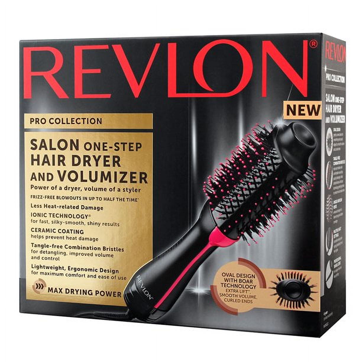 Revlon One-Step Hair Dryer and Volumizer Hot Air Brush (Black, 11.4 in) sambd