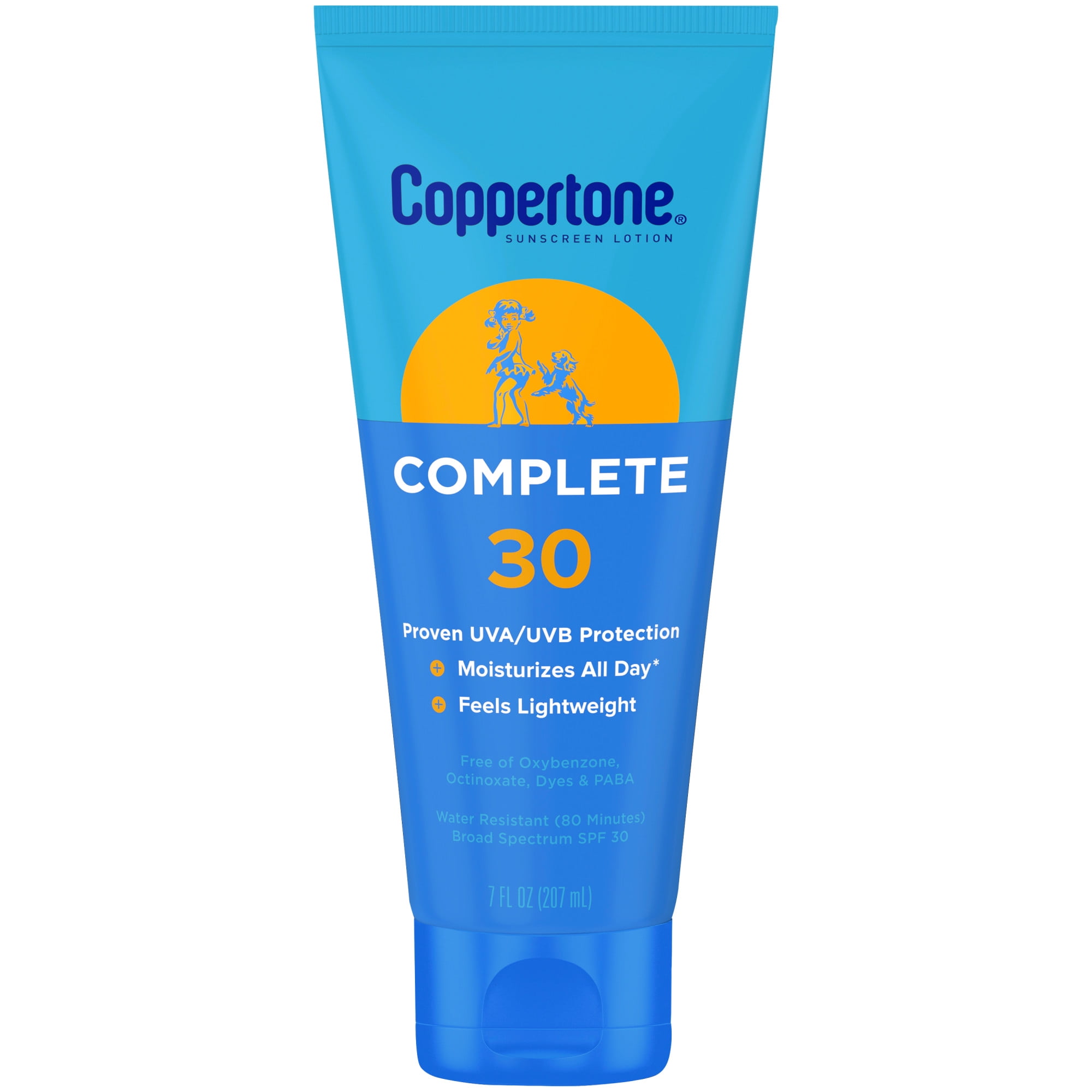 Coppertone Complete Sunscreen Lotion, Broad Spectrum SPF 30, Daily Moisturizing Sun Protection (7 oz) ank38