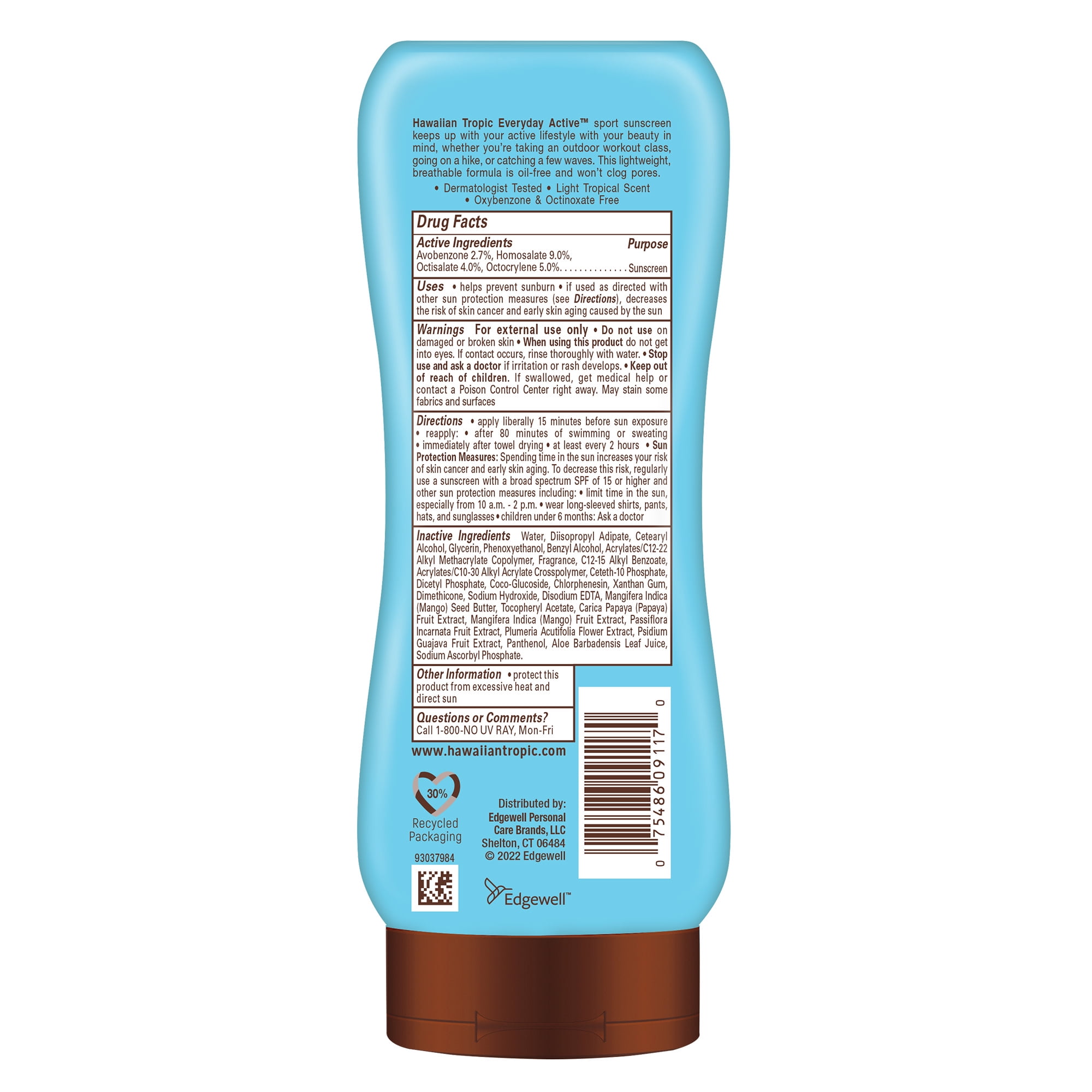 Hawaiian Tropic Everyday Active Sunscreen Lotion, SPF 50, Broad Spectrum UVA/UVB Protection (8 fl oz) dxc5i