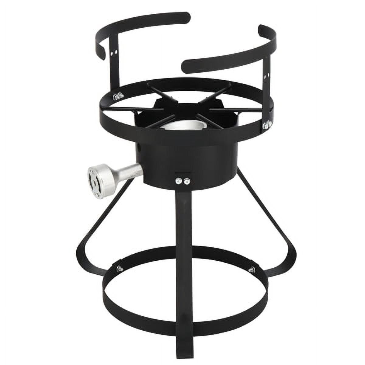 AMEEL Outdoor Gas Fryer Cooking Station with 30qt and 10qt Pots (Black, 13 in x 32 in) o1q1e