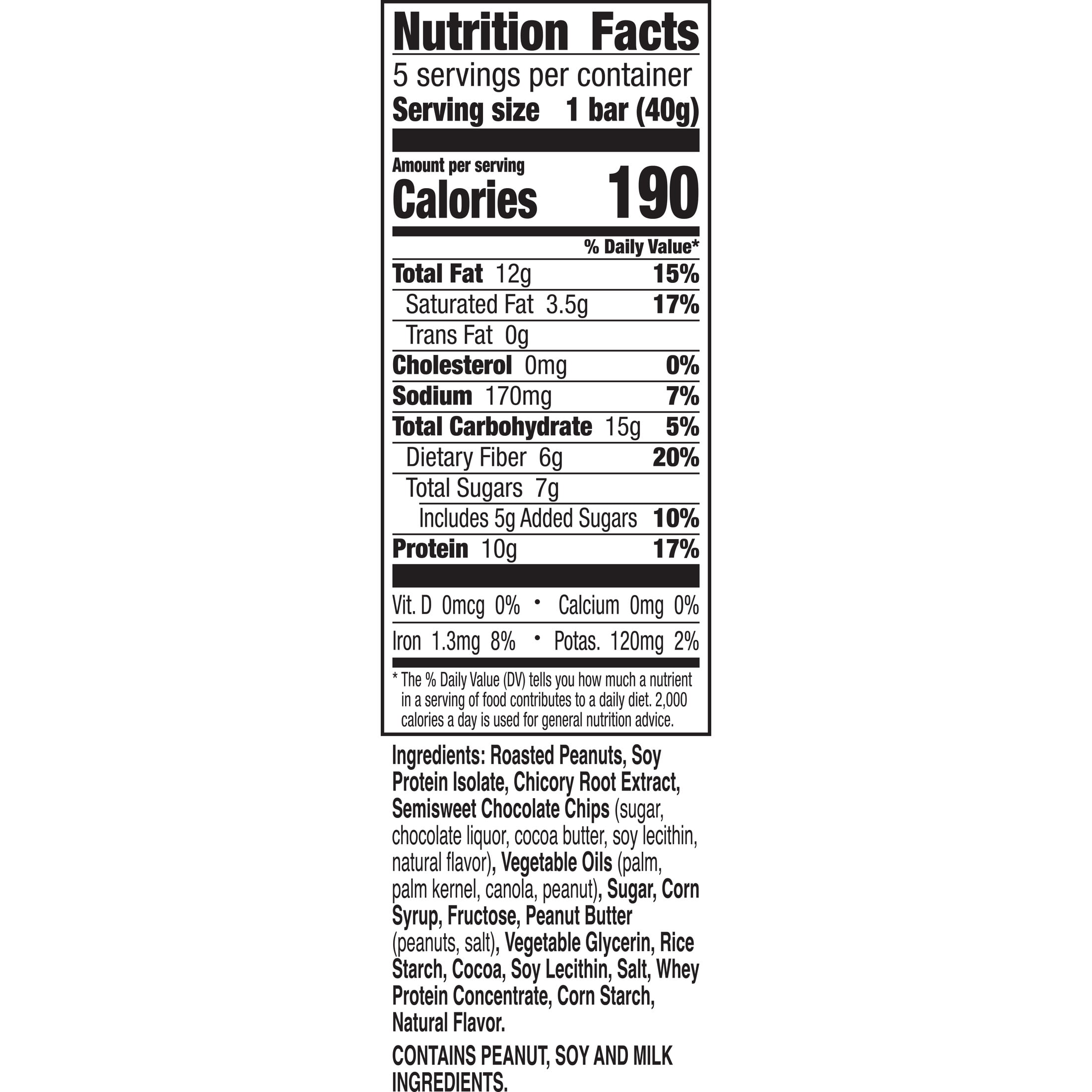 Nature Valley Protein Chewy Snack Bars, Peanut Butter Dark Chocolate (5 Bars, 7.1 oz) yl0fi