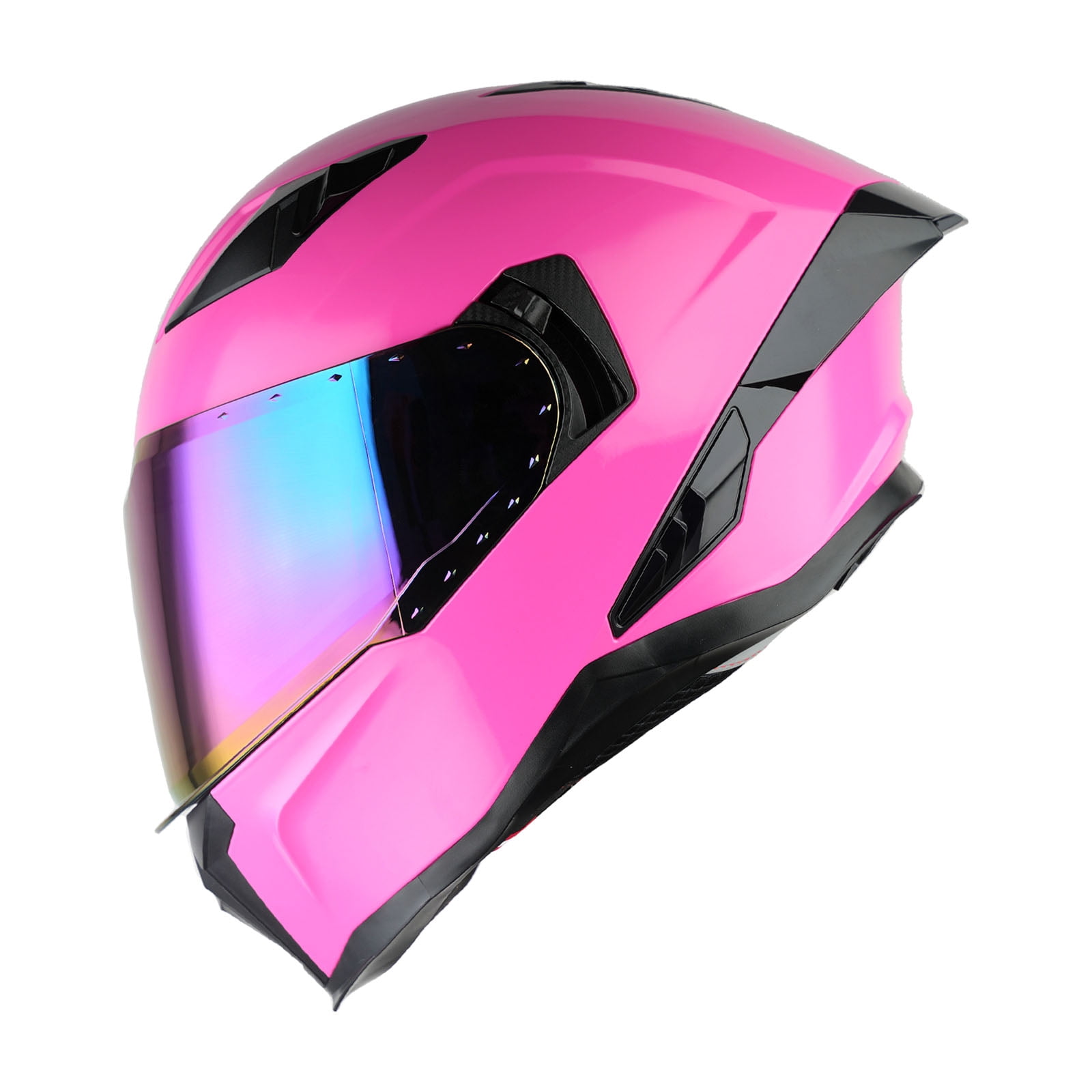 1Storm Motorcycle Full Face Helmet Street Bike Racing Gear with Dual Visor and Extra Shield (Glossy Pink, Large) p412x
