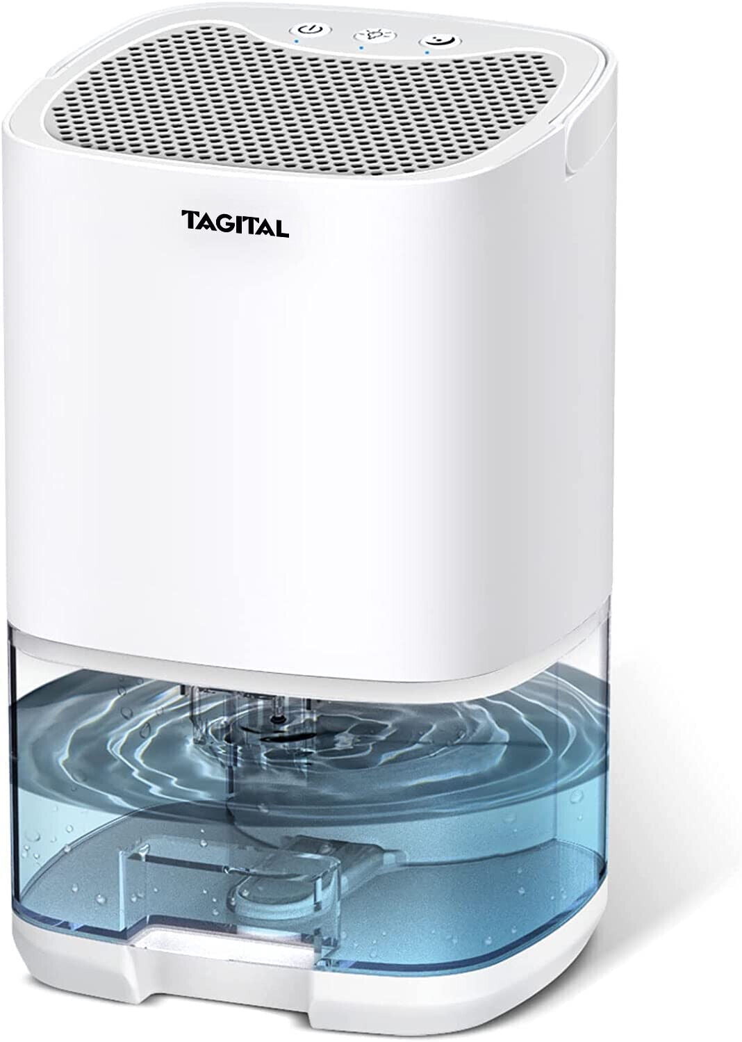 Tagital Portable Dehumidifier for Home, Ultra Quiet Mini Air Dryer with 7 LED Lights (White, 35 oz) glq1s