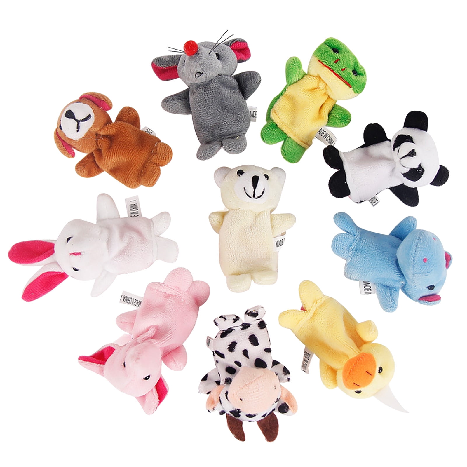 IGEED Finger Puppets Soft Velvet Hand Puppets for Storytelling and Classroom Play (10 Pack, 2.76 in) q4yug