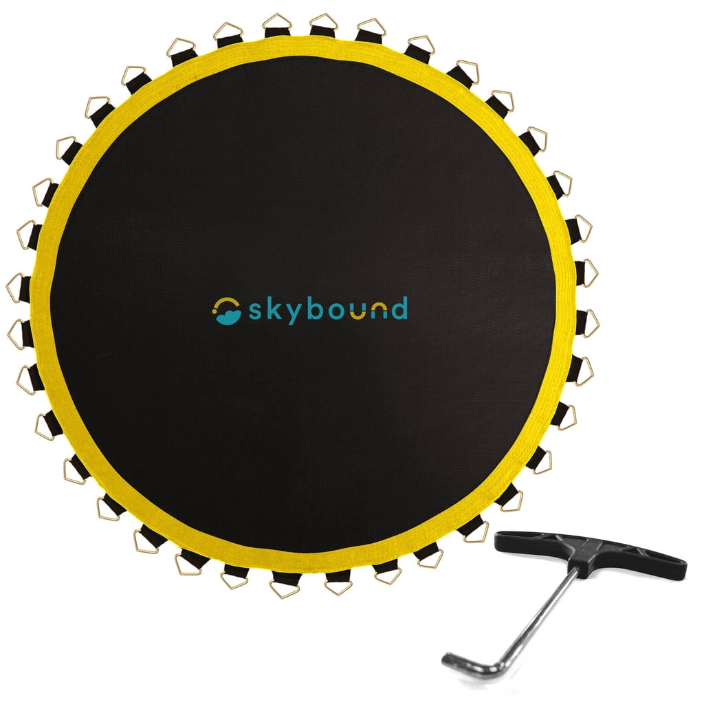 SkyBound Premium Trampoline Replacement Mat (147 in, 88 V-Rings, Yellow) e44mr