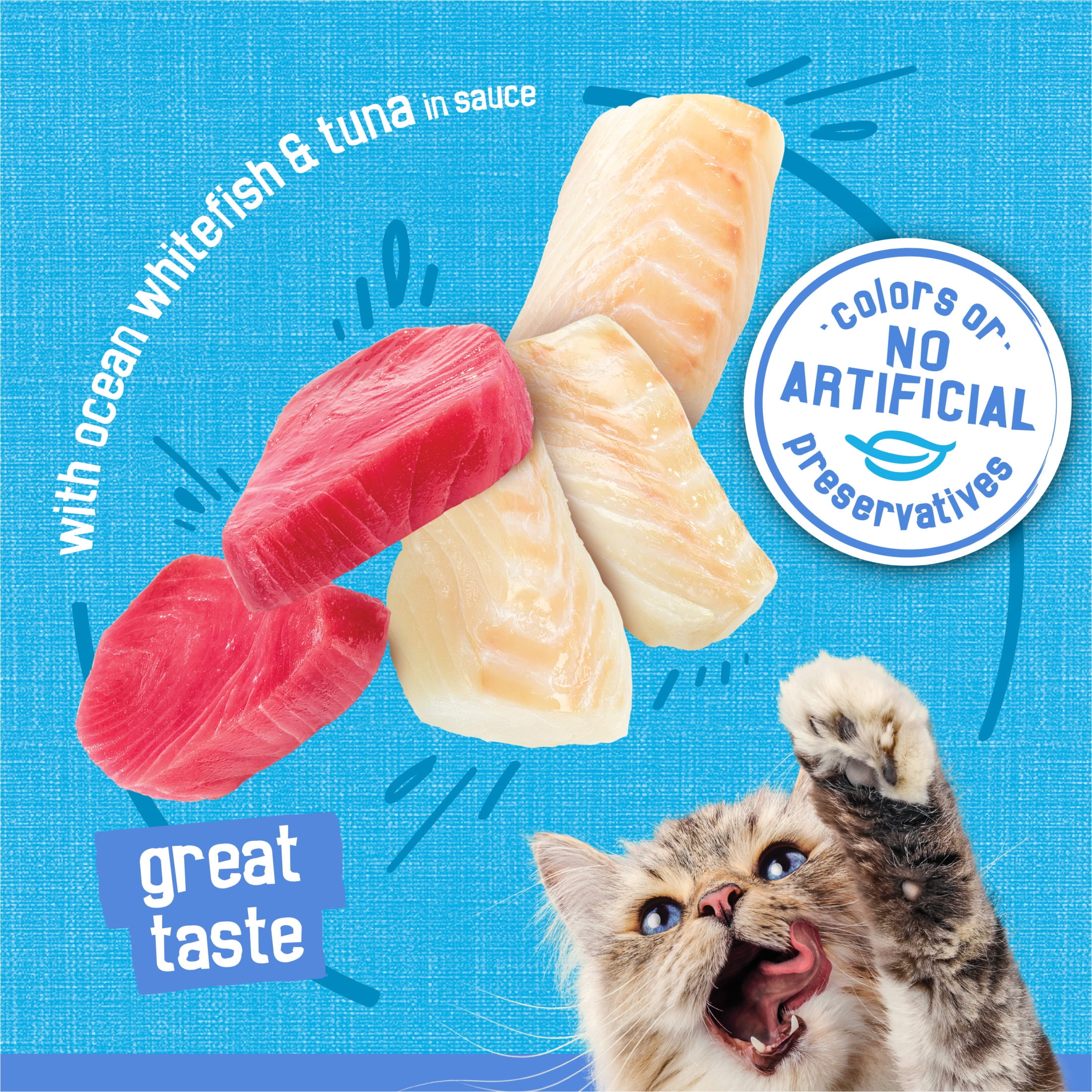 Purina Friskies Shreds Ocean Whitefish and Tuna Wet Cat Food (5.5 oz) hl2mz