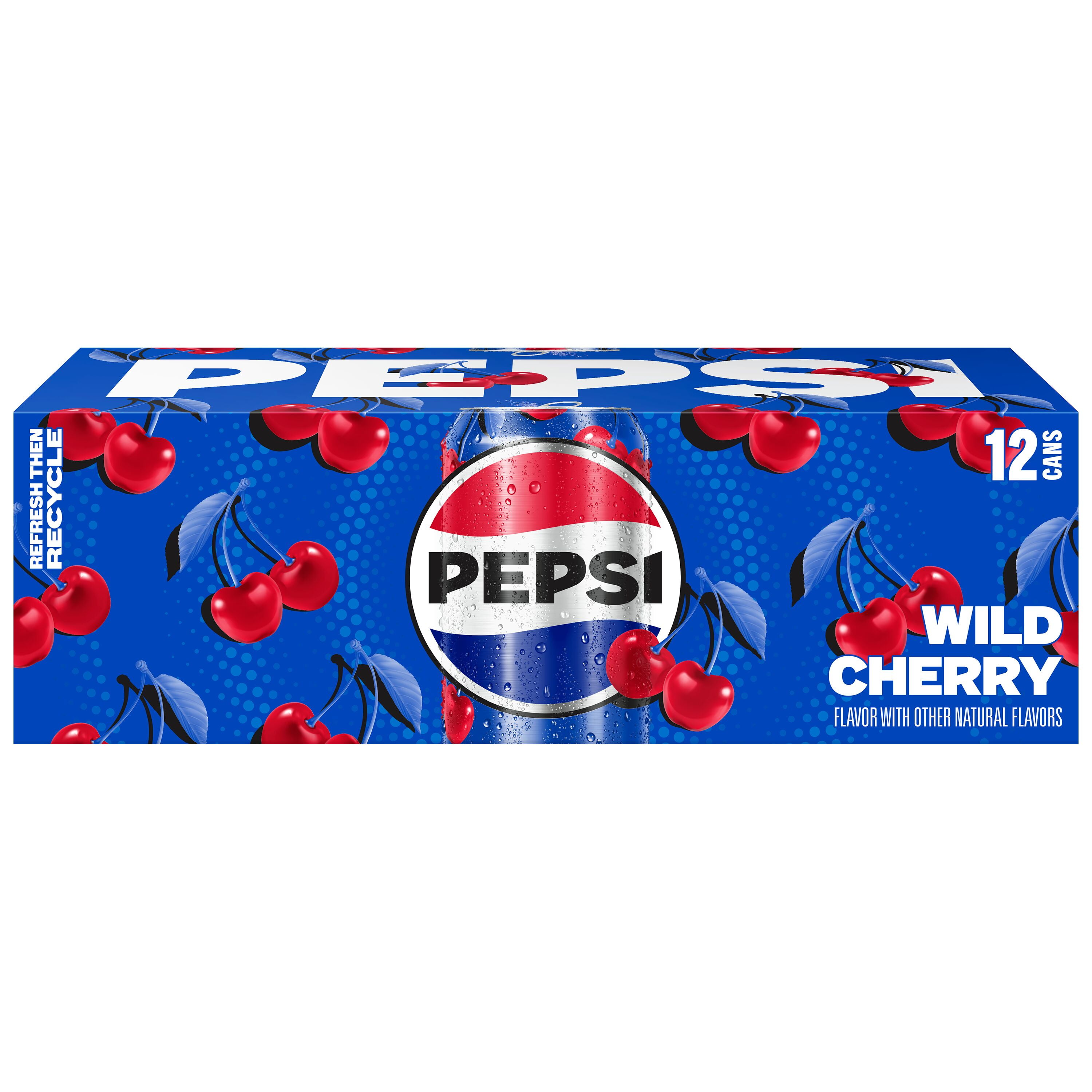 Pepsi Wild Cherry Cola Soda Pop (Cherry, 12 Pack of 12 fl oz) qtpke