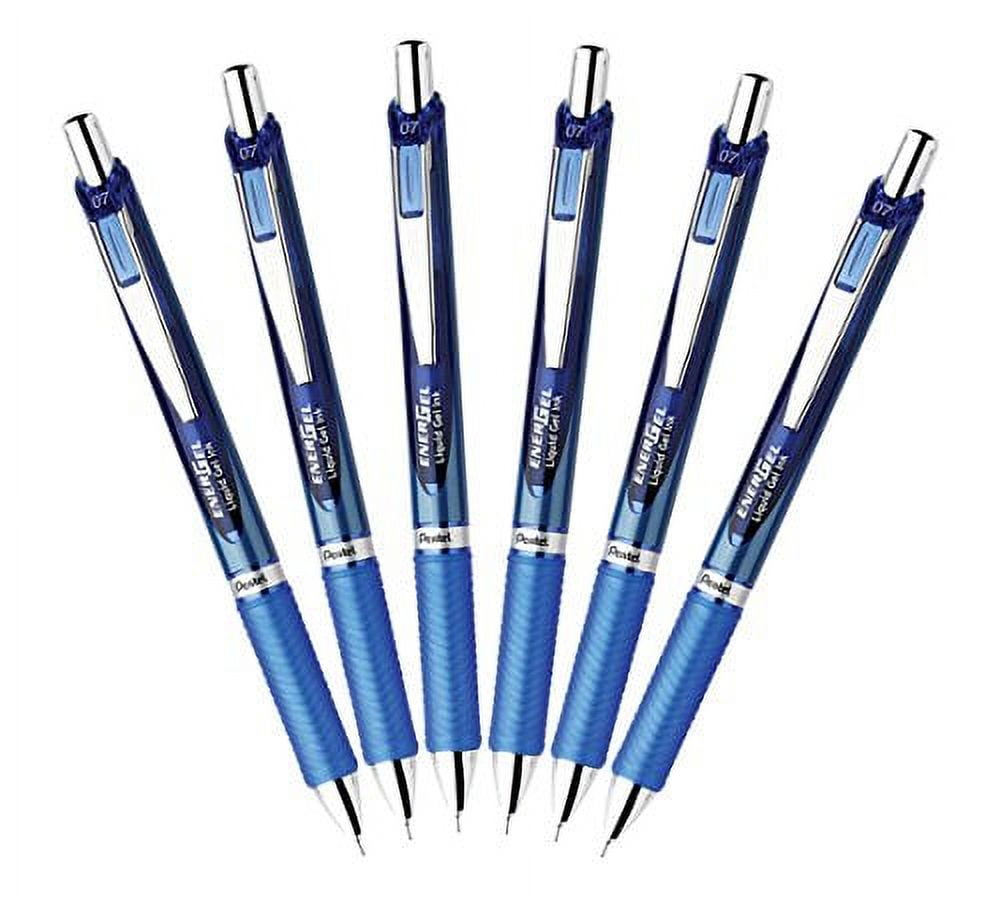 Pentel EnerGel Deluxe RTX Retractable Liquid Gel Pen, Smooth Writing, Quick-Drying Ink (Blue, 6 Pack) feid9