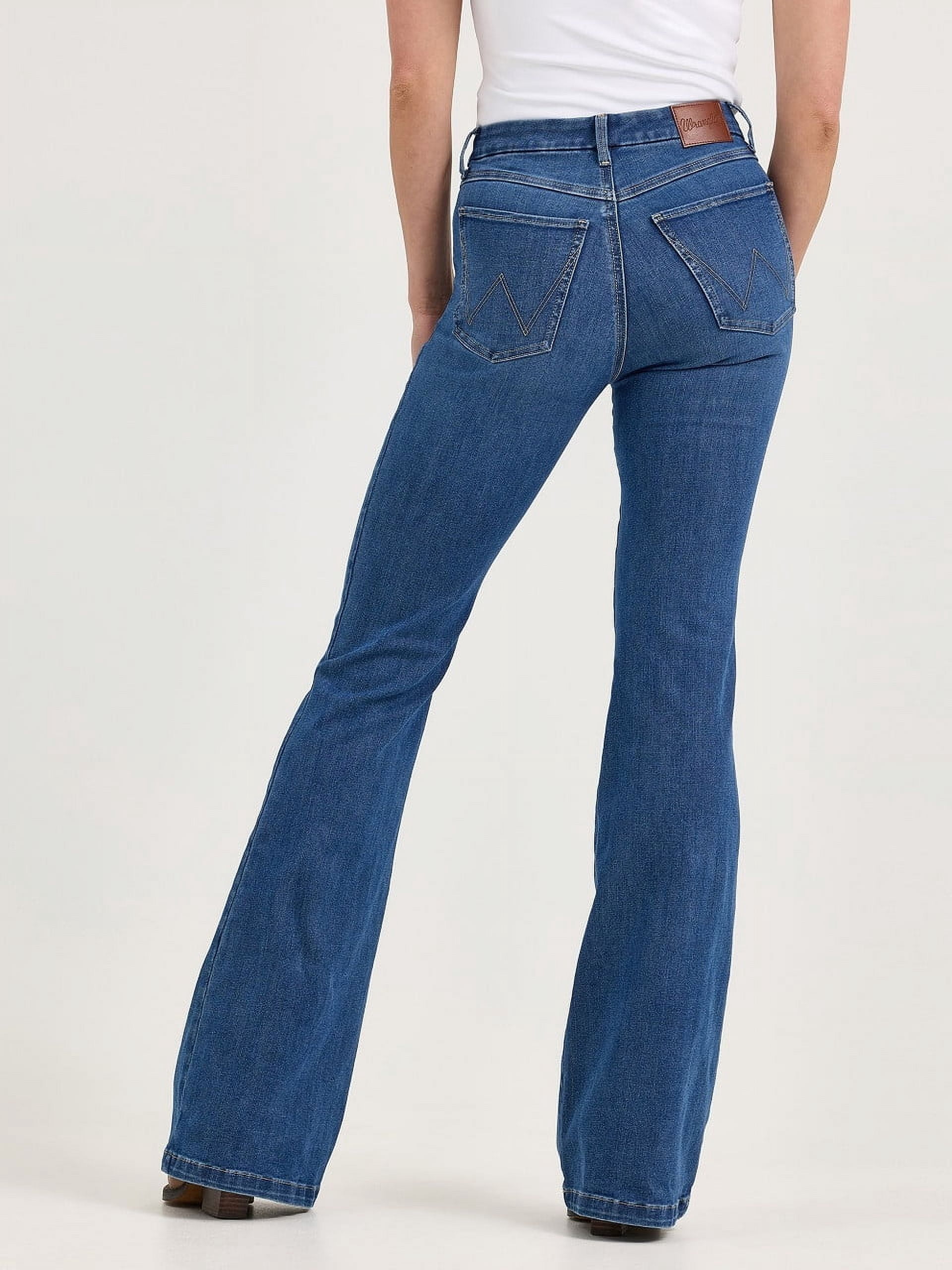 Wrangler Bespoke High Rise Elsie Flare Jeans (Brown, Women's) omfih