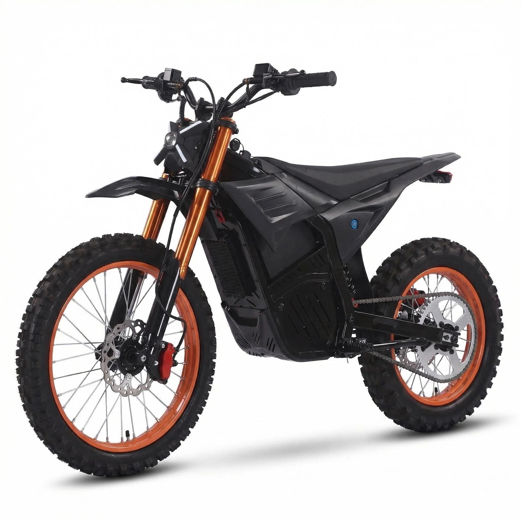 JVV V7 Electric Dirt Bike, High-Performance 3000W Mid-Drive Motor, Off-Road Trail Riding (Black, 48V 20.8Ah Battery) d7c4j