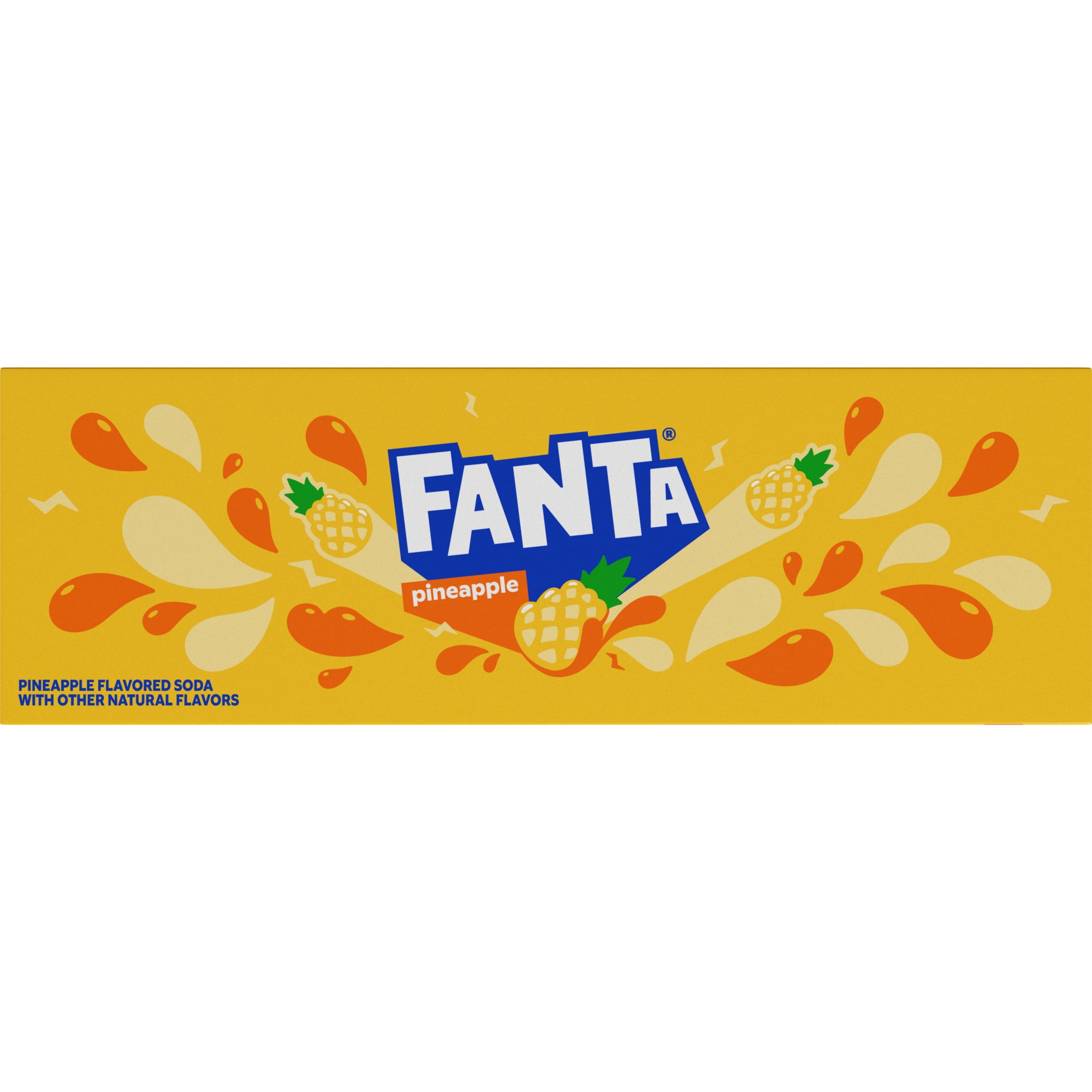 Fanta Pineapple Soda Pop Refreshing Fruit Flavored Soft Drink (Yellow, 12 fl oz, 12 Pack) 2o9fk