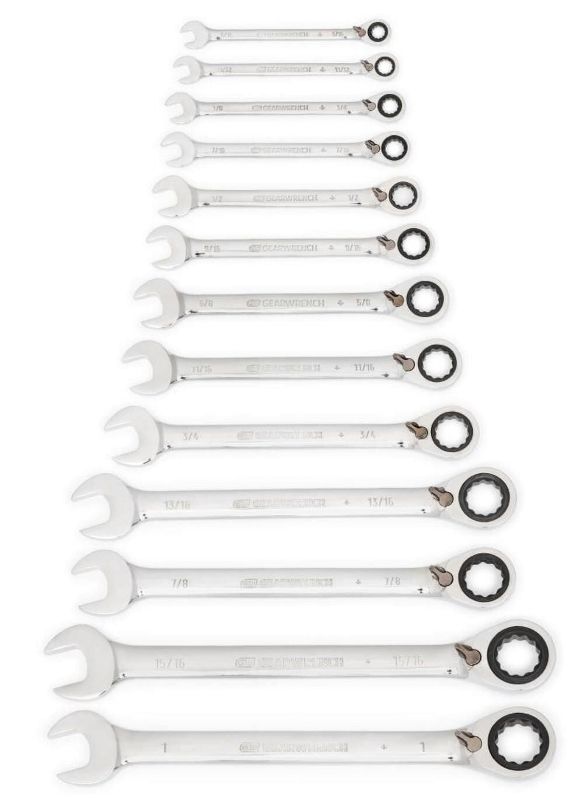 GEARWRENCH 9509 13-Piece SAE Reversible Combination Ratcheting Wrench Set (13-Piece) ettt2