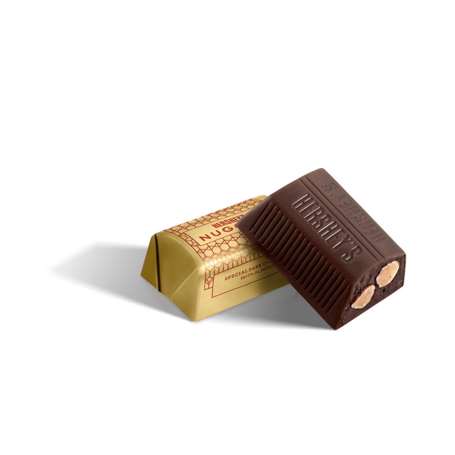 Hershey's Nuggets Special Dark Chocolate with Almonds, Mildly Sweet Dark Chocolate Candy (10.1 oz) v2s2e