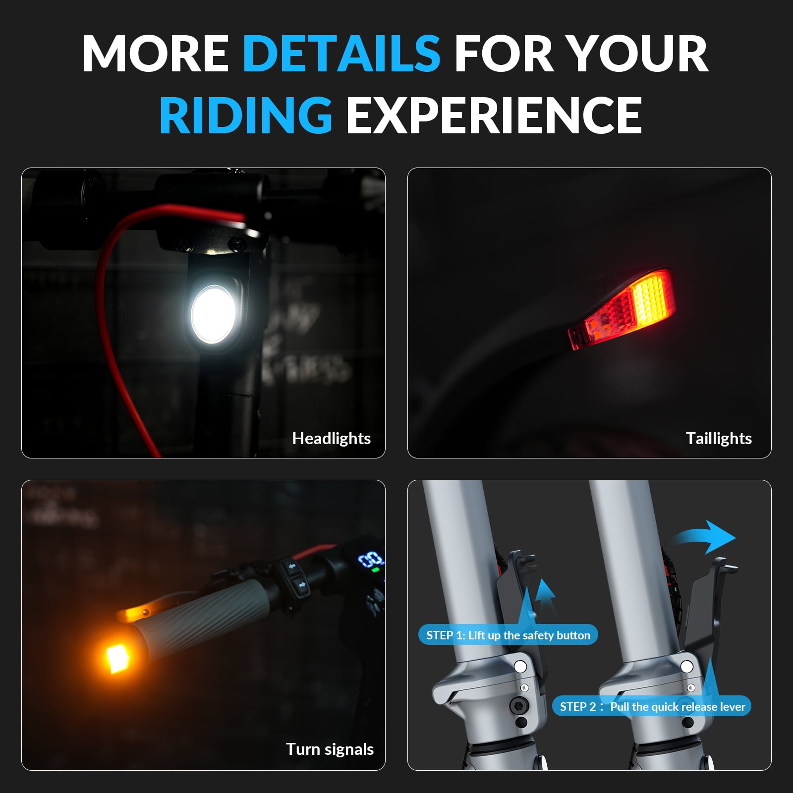 5TH WHEEL W09S Electric Scooter, 350W Folding Commuting E-Scooter with Turn Signals, APP Control, 18mph Max Speed (Grey, 29 lb) pwjkc